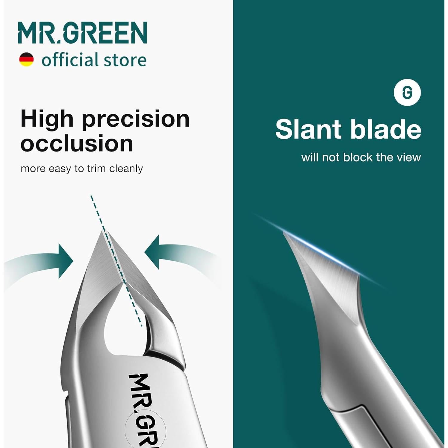 Cortador de Cutículas MR.GREEN 9903 Tijeras Ergonómicas