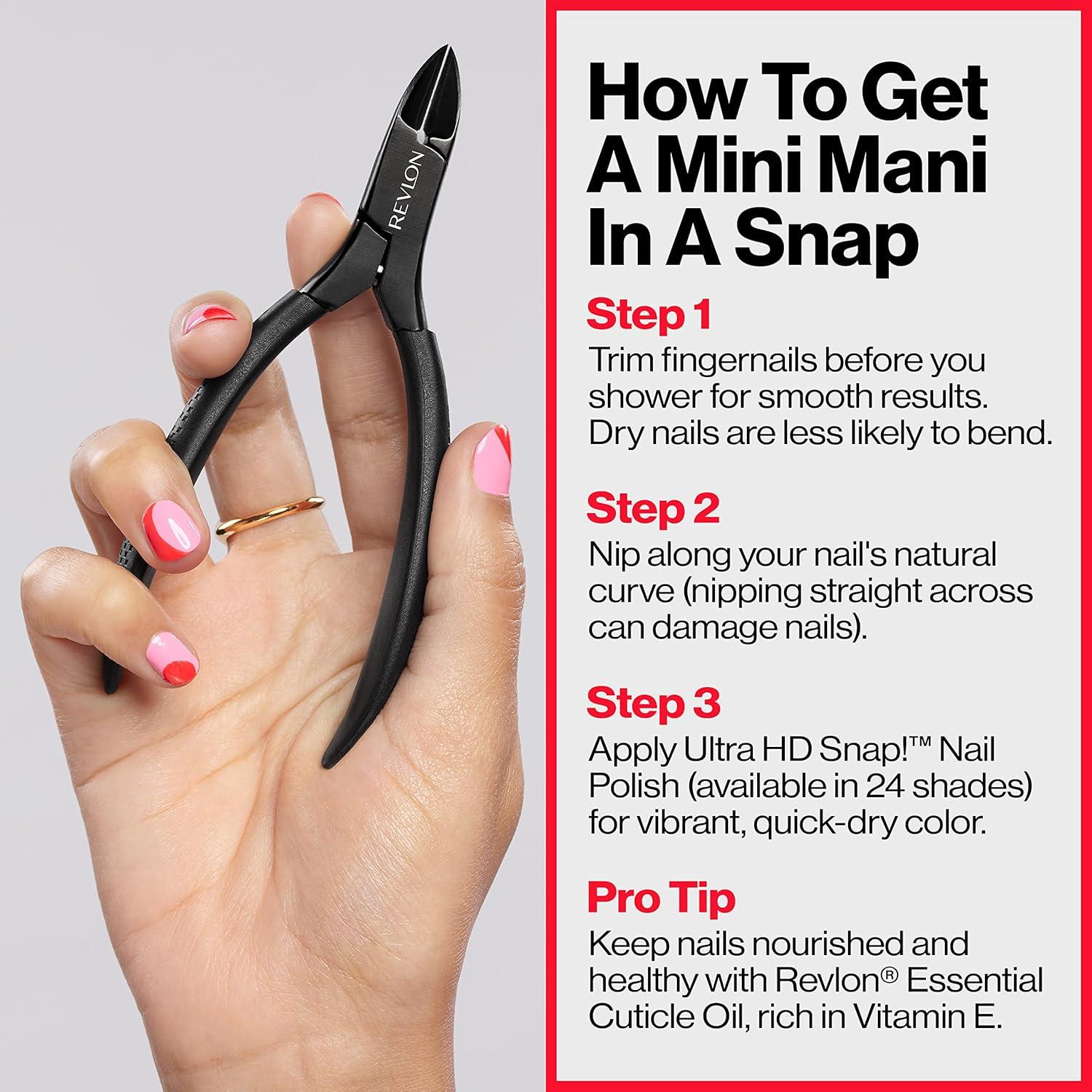 Cortador de Uñas Revlon Comfort + Control, Hoja Recta, Antideslizante