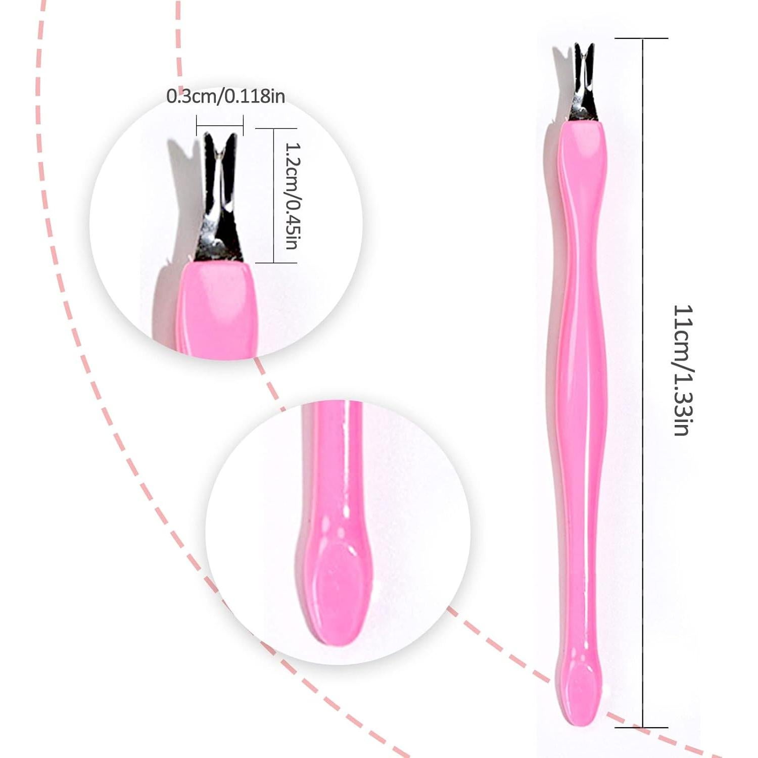 Cuchillo de Cutícula Doble Punta Ideal Swan - 24 Unidades