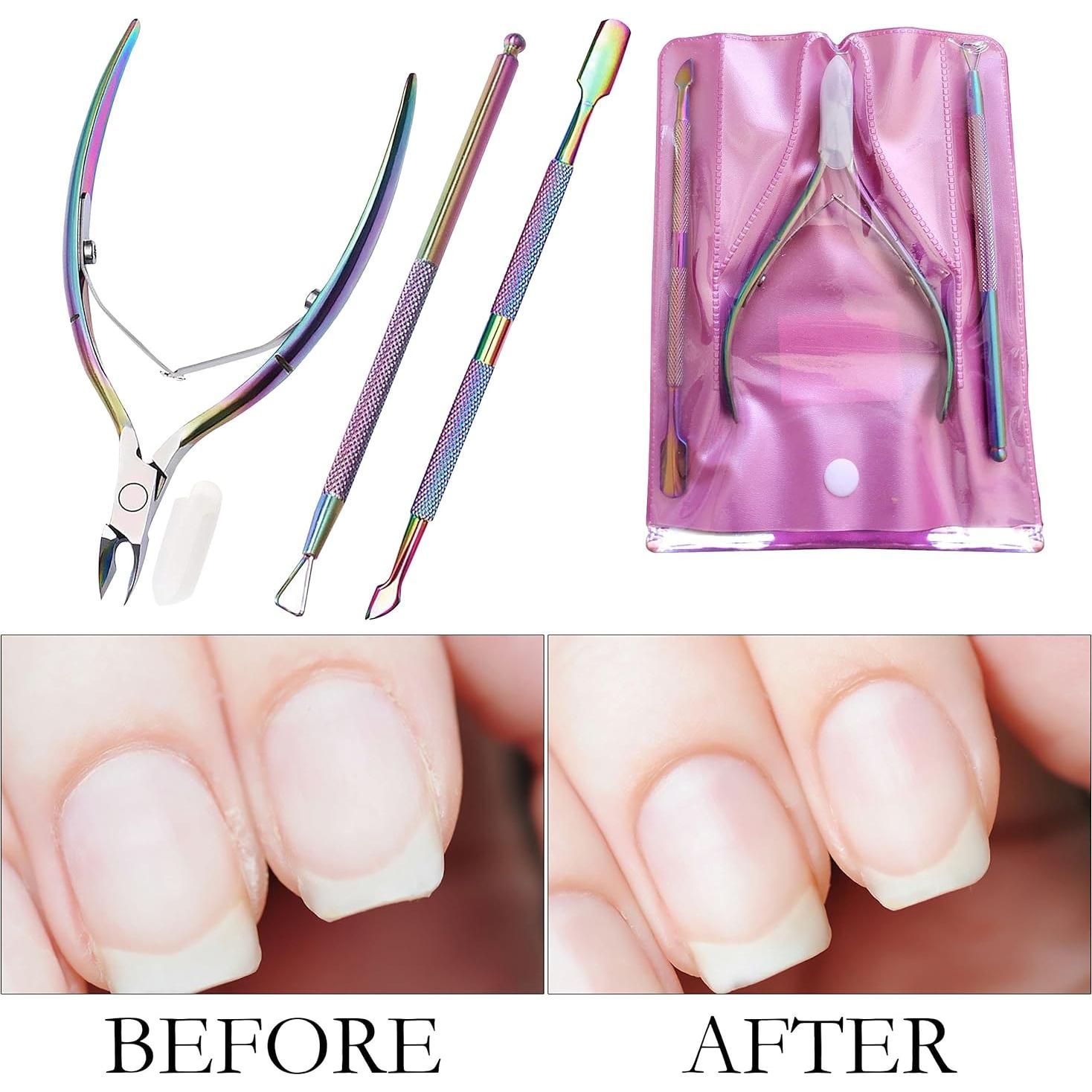 Juego de Cortadores de Cutículas P2P Nails - Acero Inoxidable