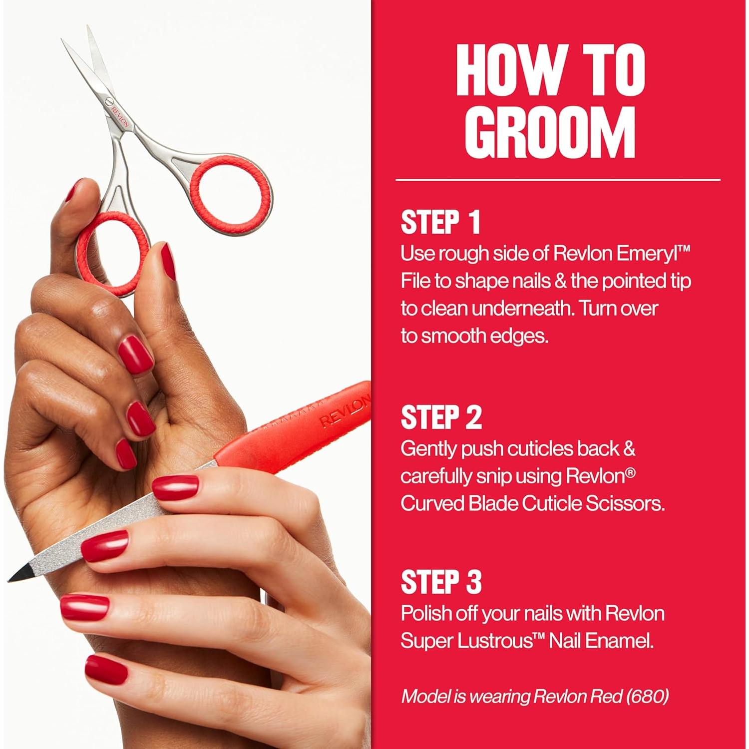 Tijeras para Cutículas Revlon, Acero Inoxidable, Hoja Curvada