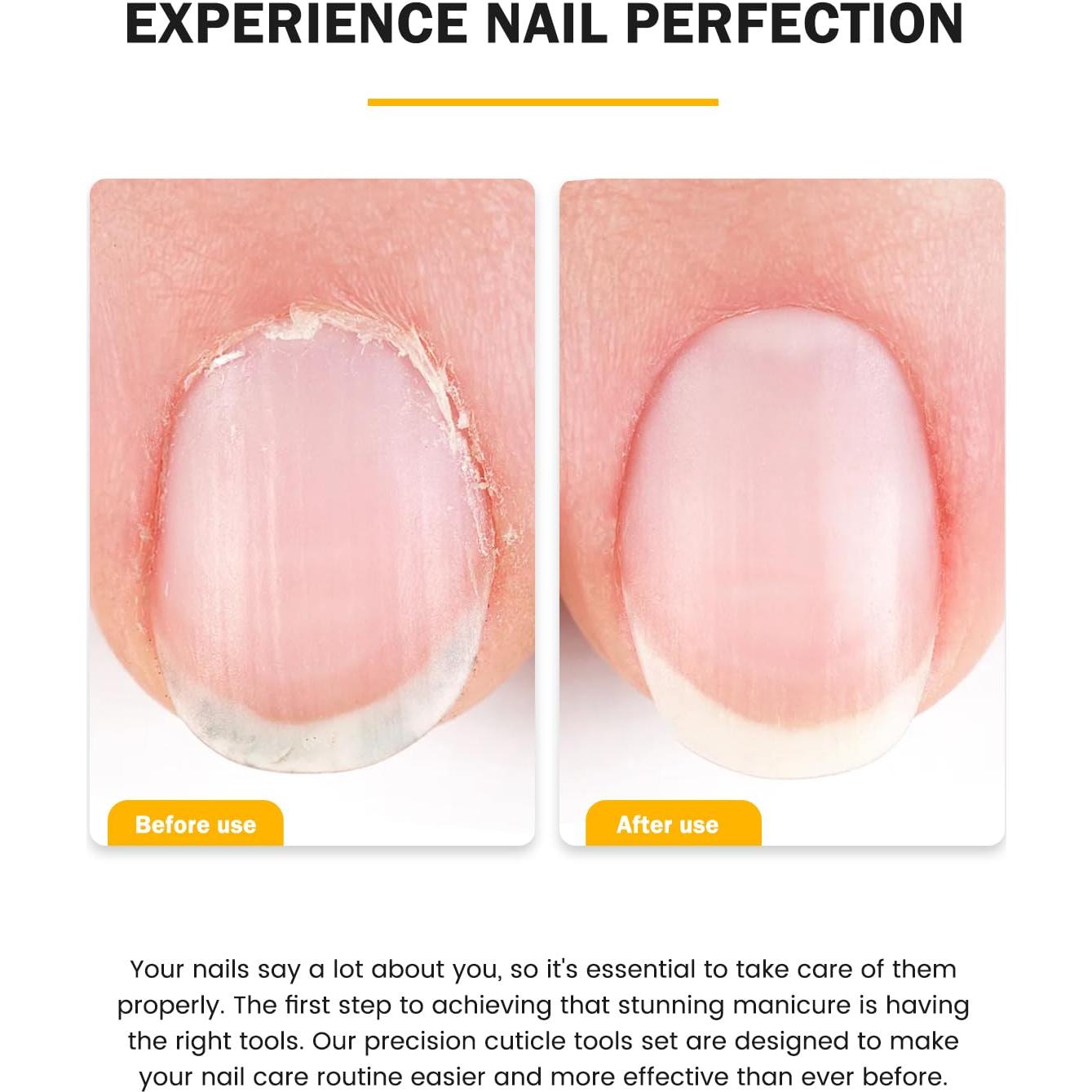 Cortador de Cutículas BEZOX Arcoíris con Empujador - Herramientas de Manicura