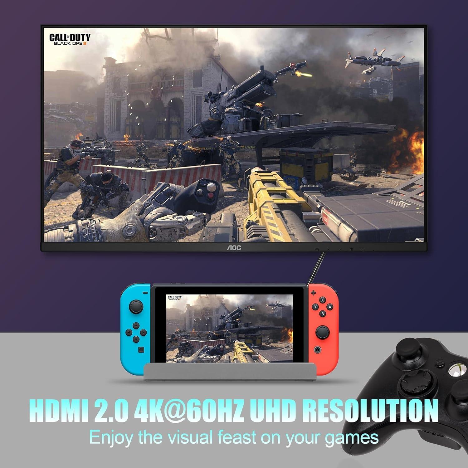 Dock 6 en 1 para Steam Deck ROG Ally HDMI 4K Ethernet USB