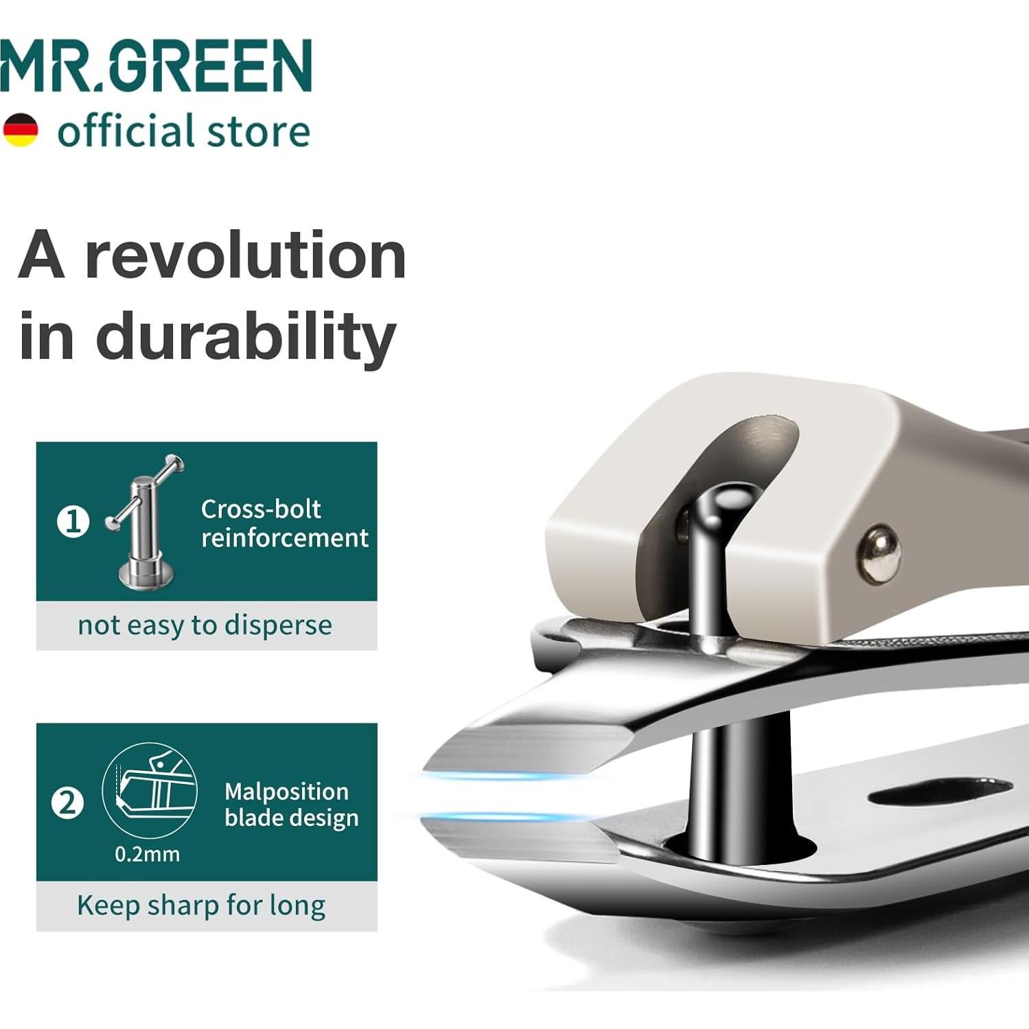 Cortadores de Uñas MR.GREEN Mr-1110 Acero Inoxidable 9.19cm