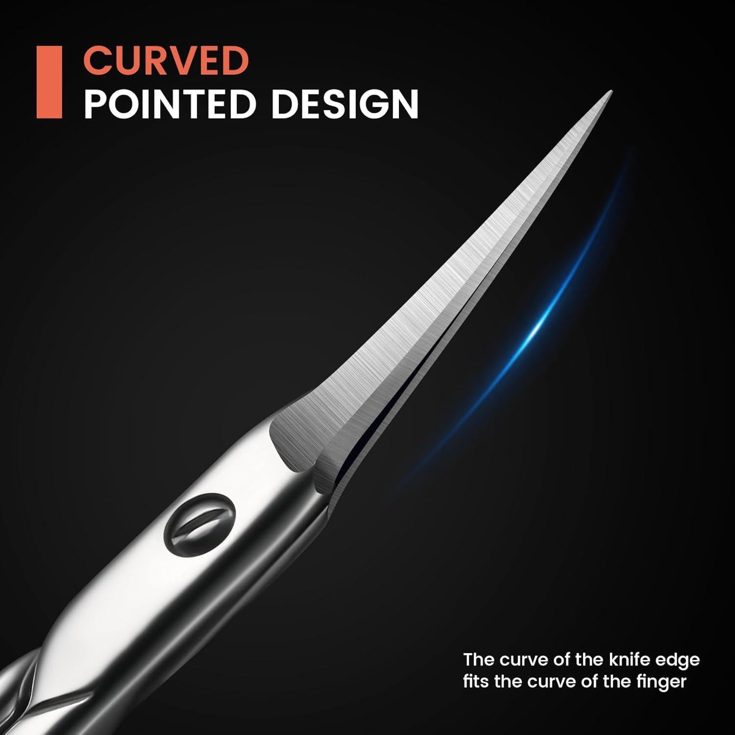 Tijeras Curvadas para Cutículas BEZOX - Acero Inoxidable 1.98 cm