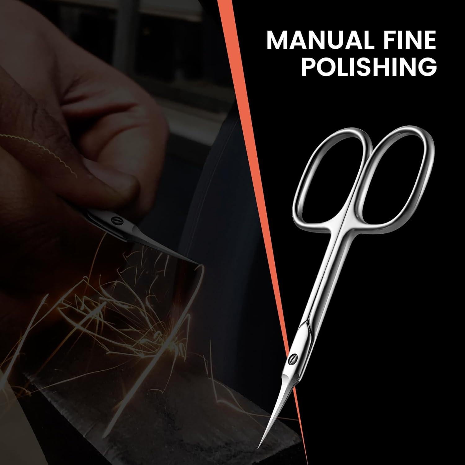 Tijeras Curvadas para Cutículas BEZOX - Acero Inoxidable 1.98 cm