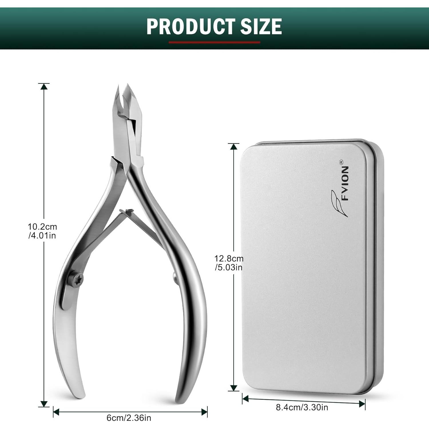 Cortador de Cutículas FVION 4mm - Acero Inoxidable Profesional