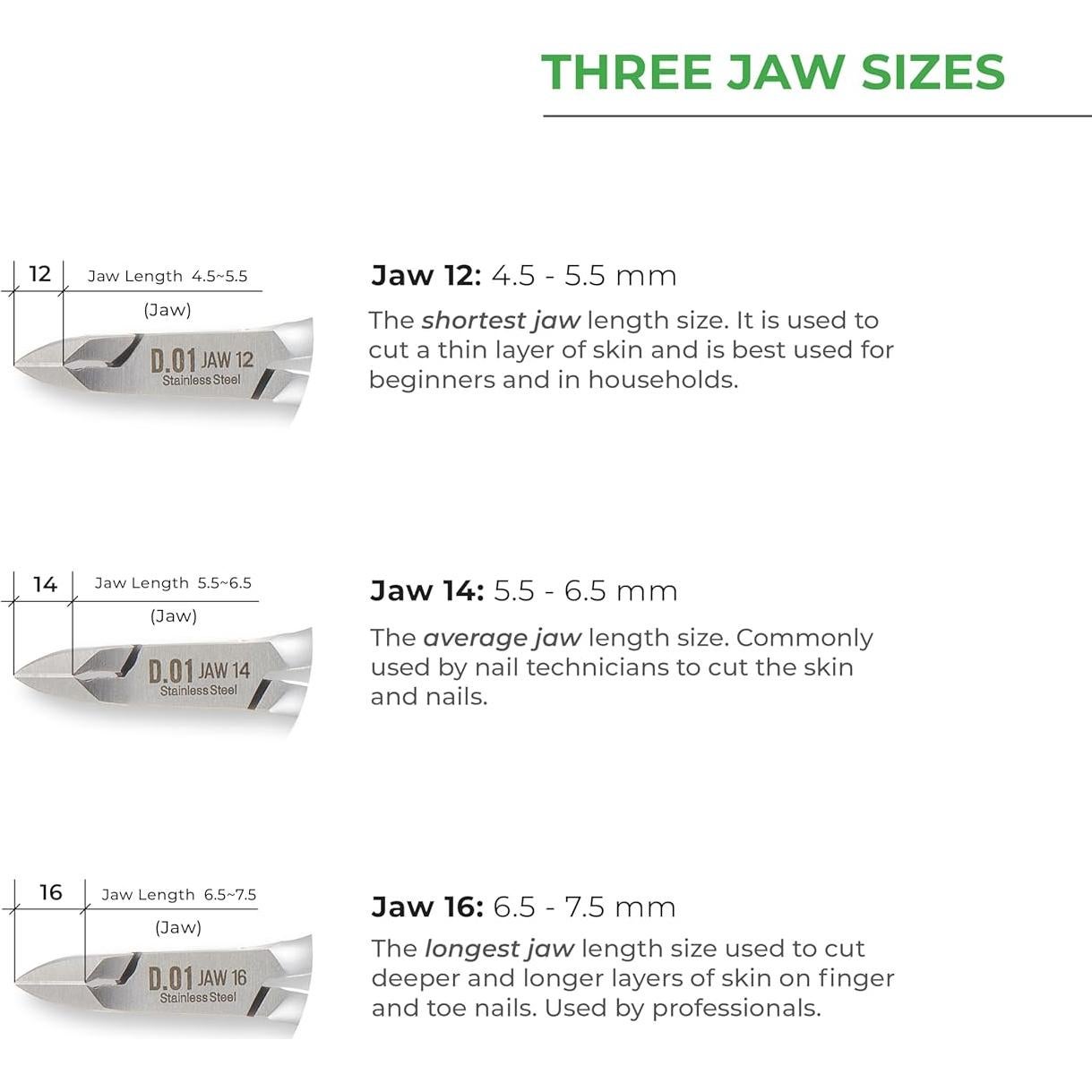Cortaúñas NGHIA D-07 Mandíbula 12 Acero Inoxidable Ergonómico