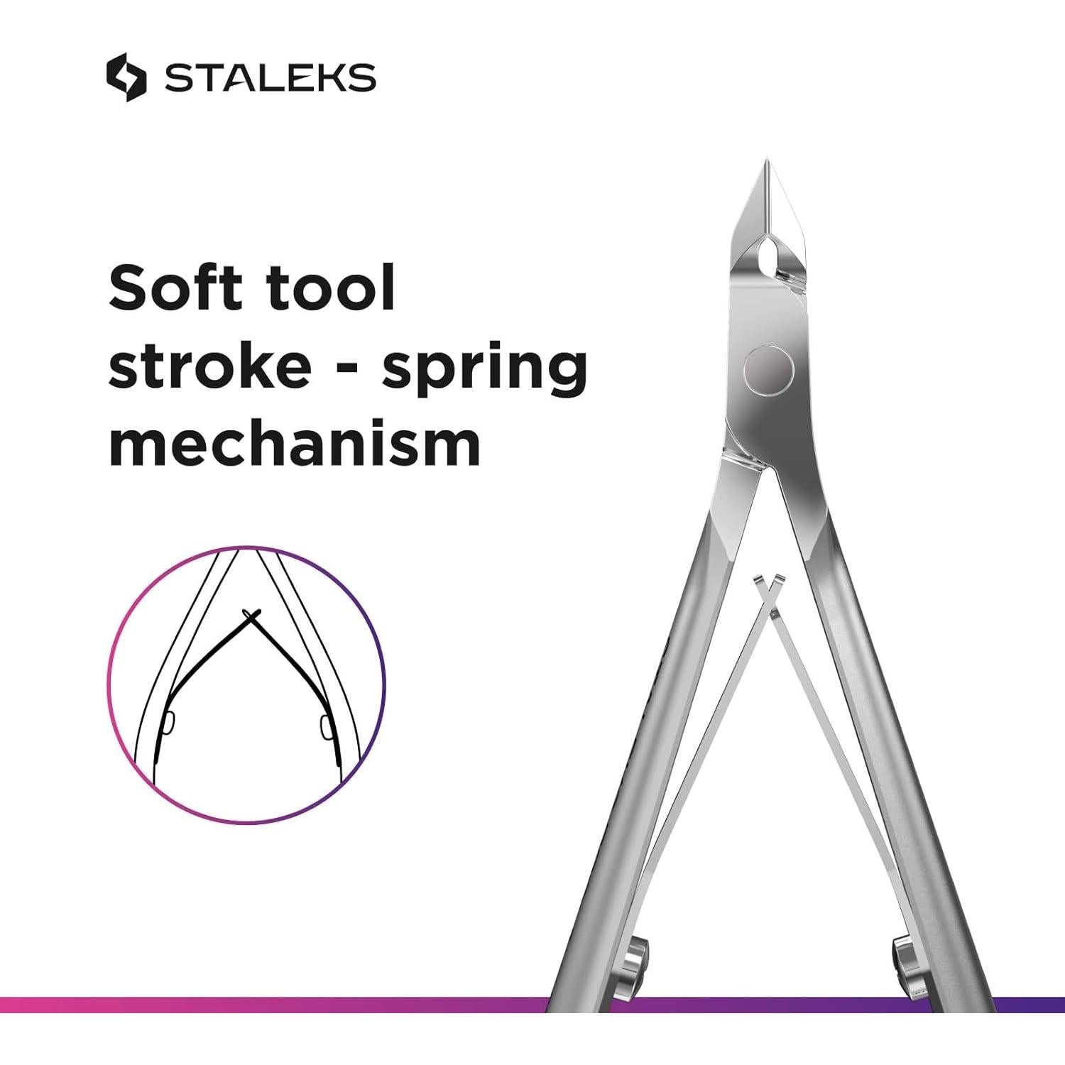 Cortador de Cutículas Staleks Pro NS-10-7 de Acero Inoxidable