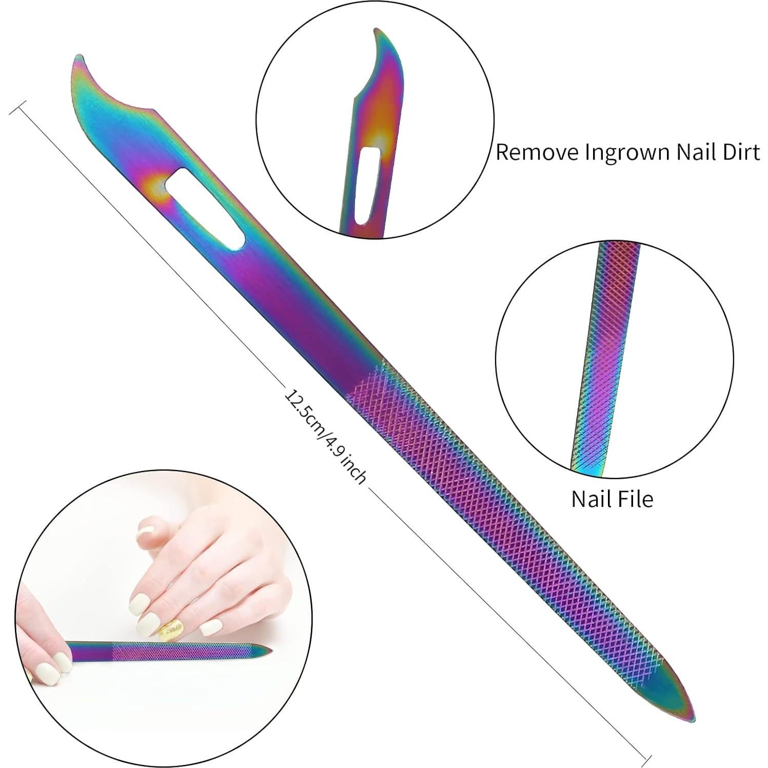 Set Cortador de Cutículas SoHai con Empujador y Lima - Colorido