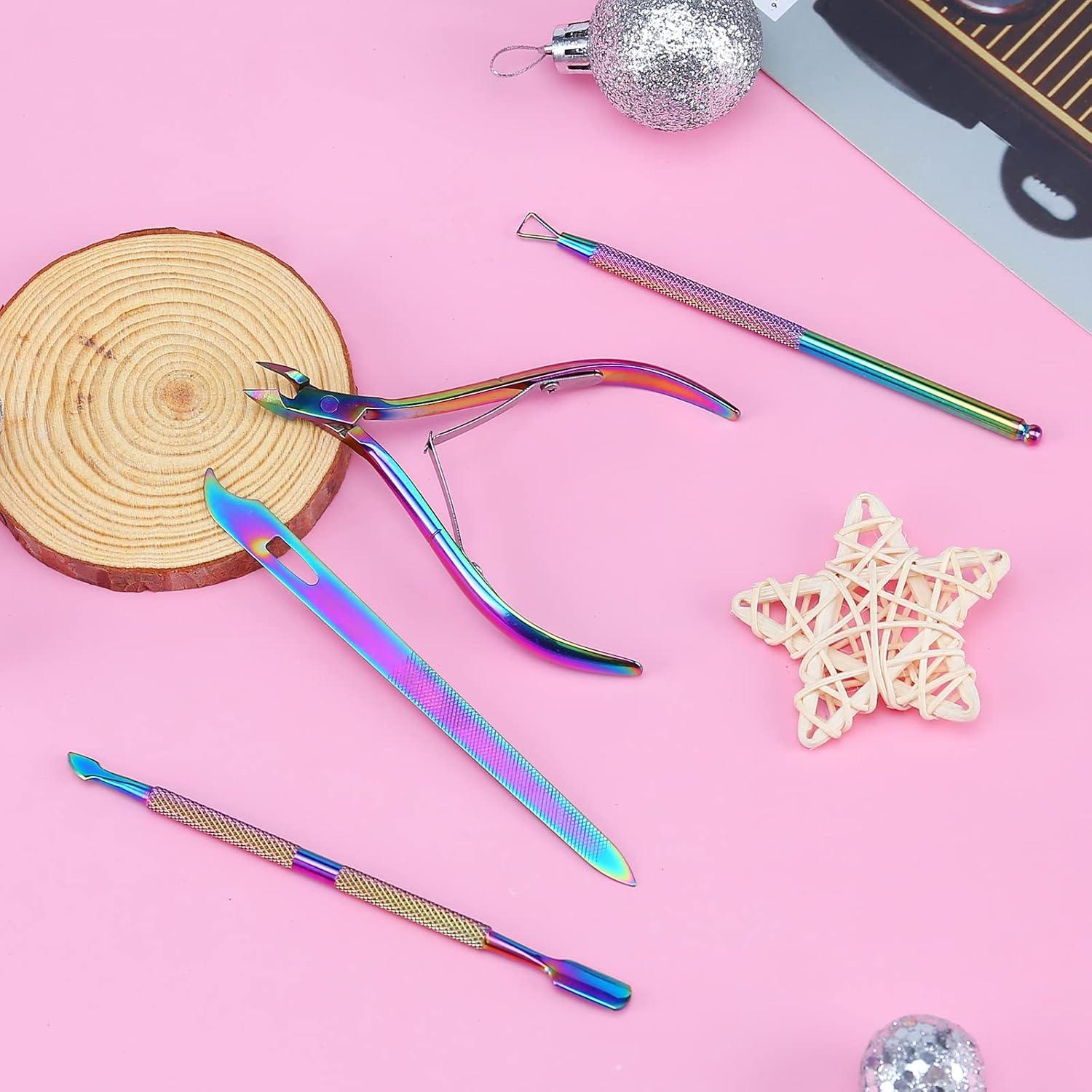 Set Cortador de Cutículas SoHai con Empujador y Lima - Colorido