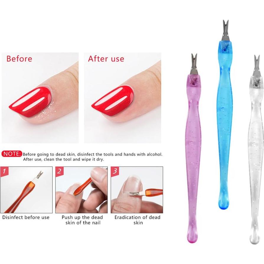 Juego de Herramientas de Uñas LUXXII - 3 Piezas, Cortador y Empujador