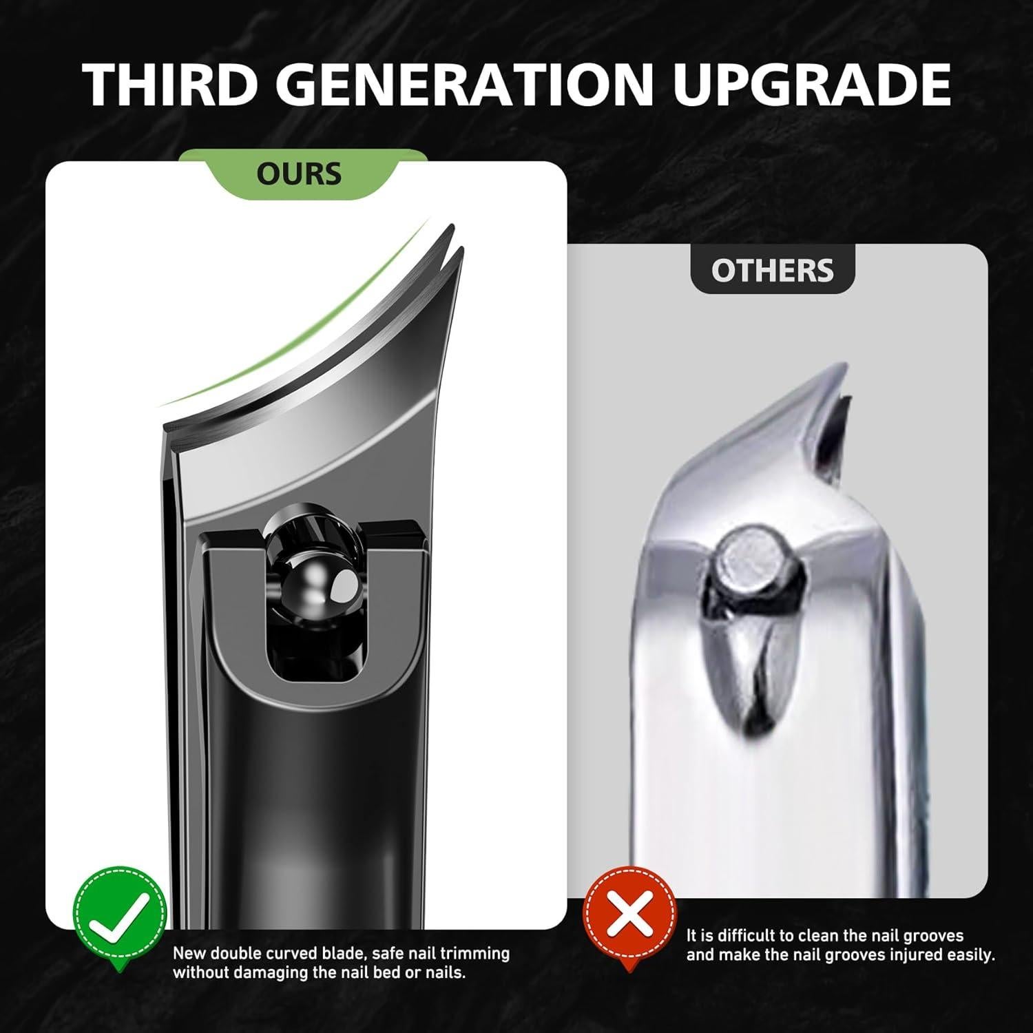 Cortauñas para Uñas Encarnadas BALUCA - Acero Inoxidable, Negro