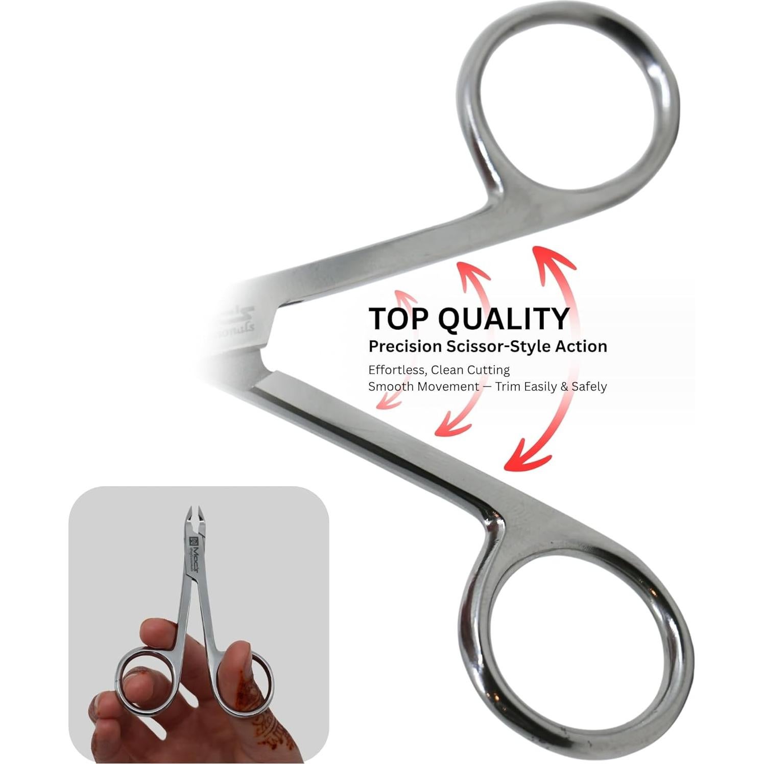 Corta Cutículas Profesional Macs - Acero Inoxidable 10 cm