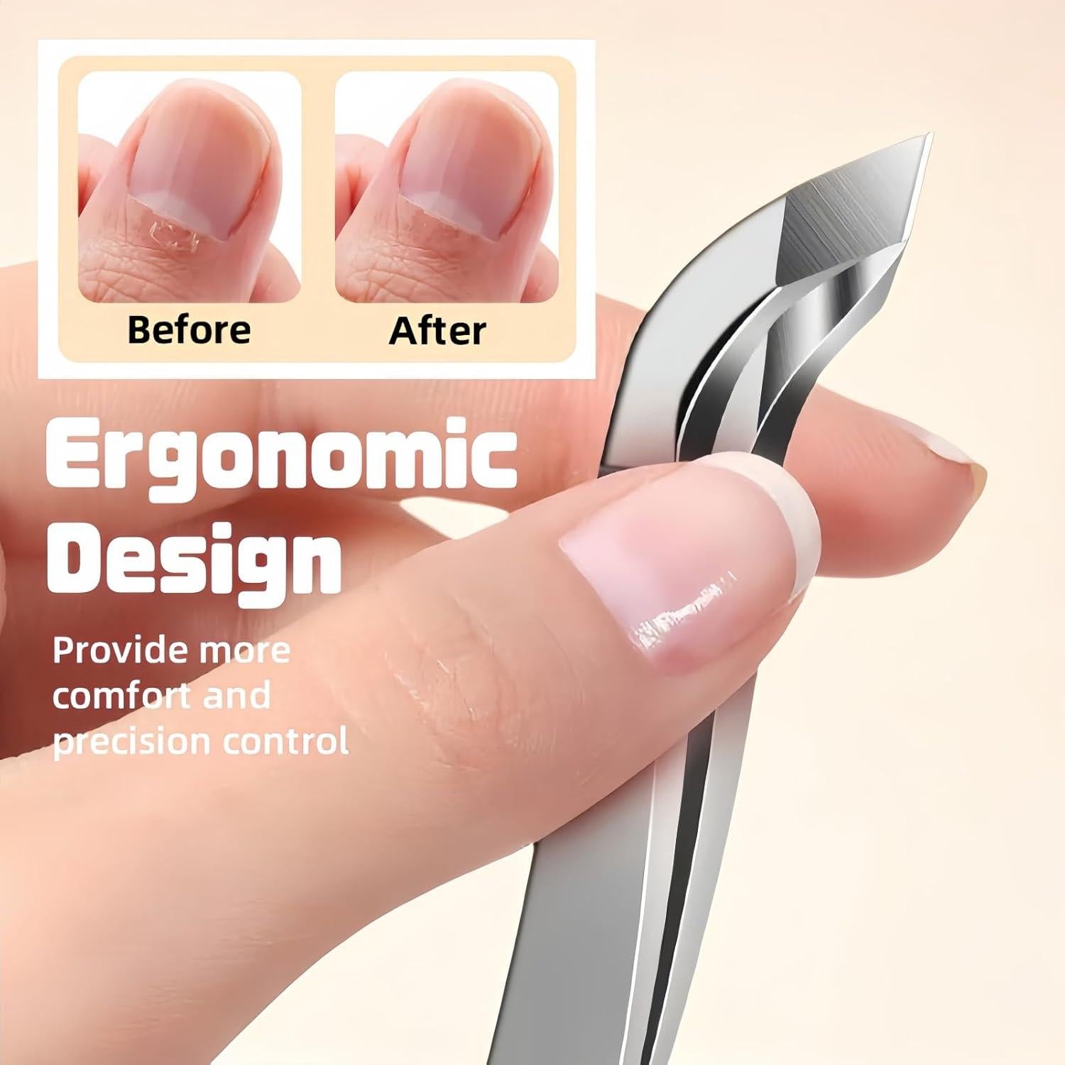 Juego de Cortador y Pinzas de Cutículas Marycarrie - Acero Inoxidable