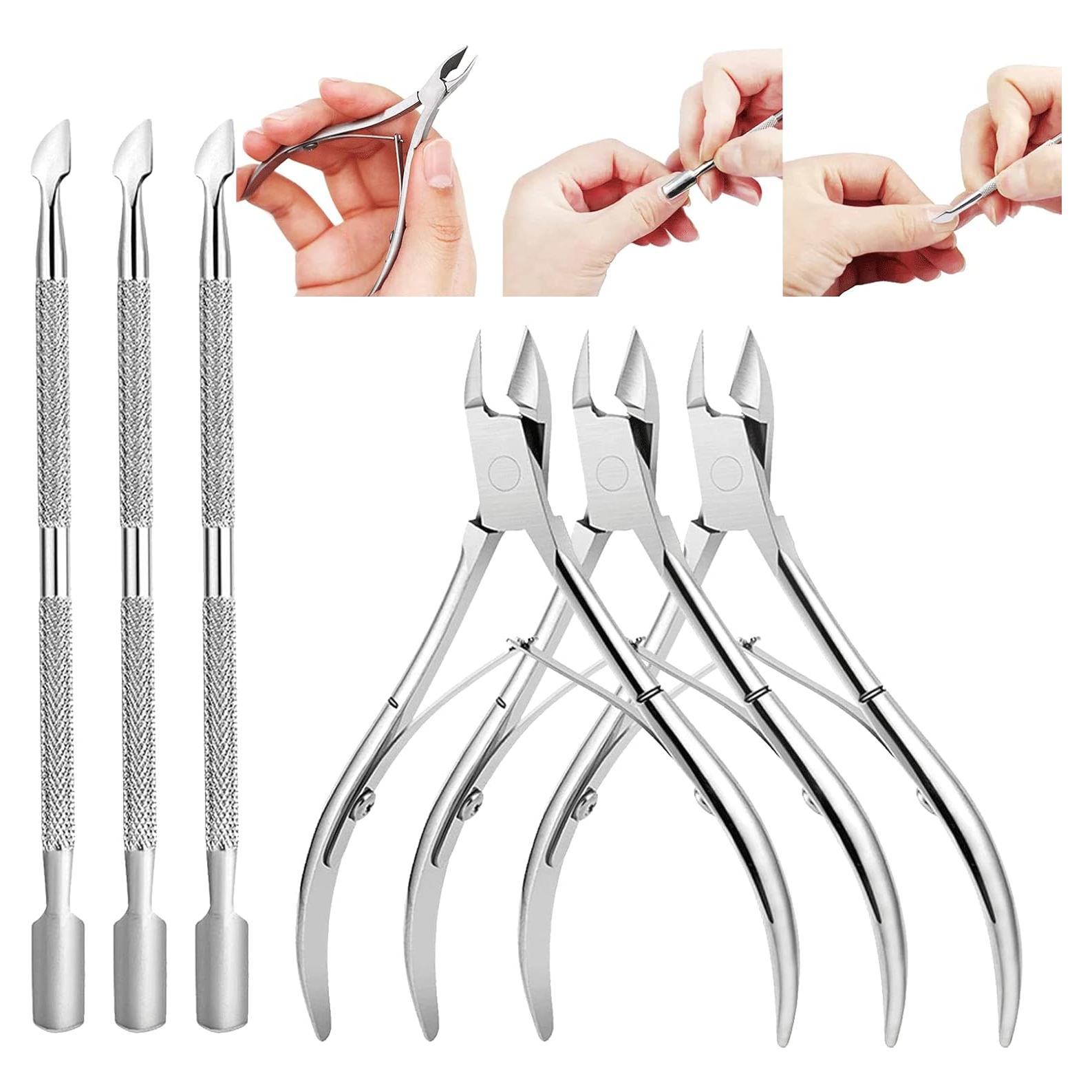 Juego de 6 Cortadores de Cutículas Qusmeiyici - Acero Inoxidable