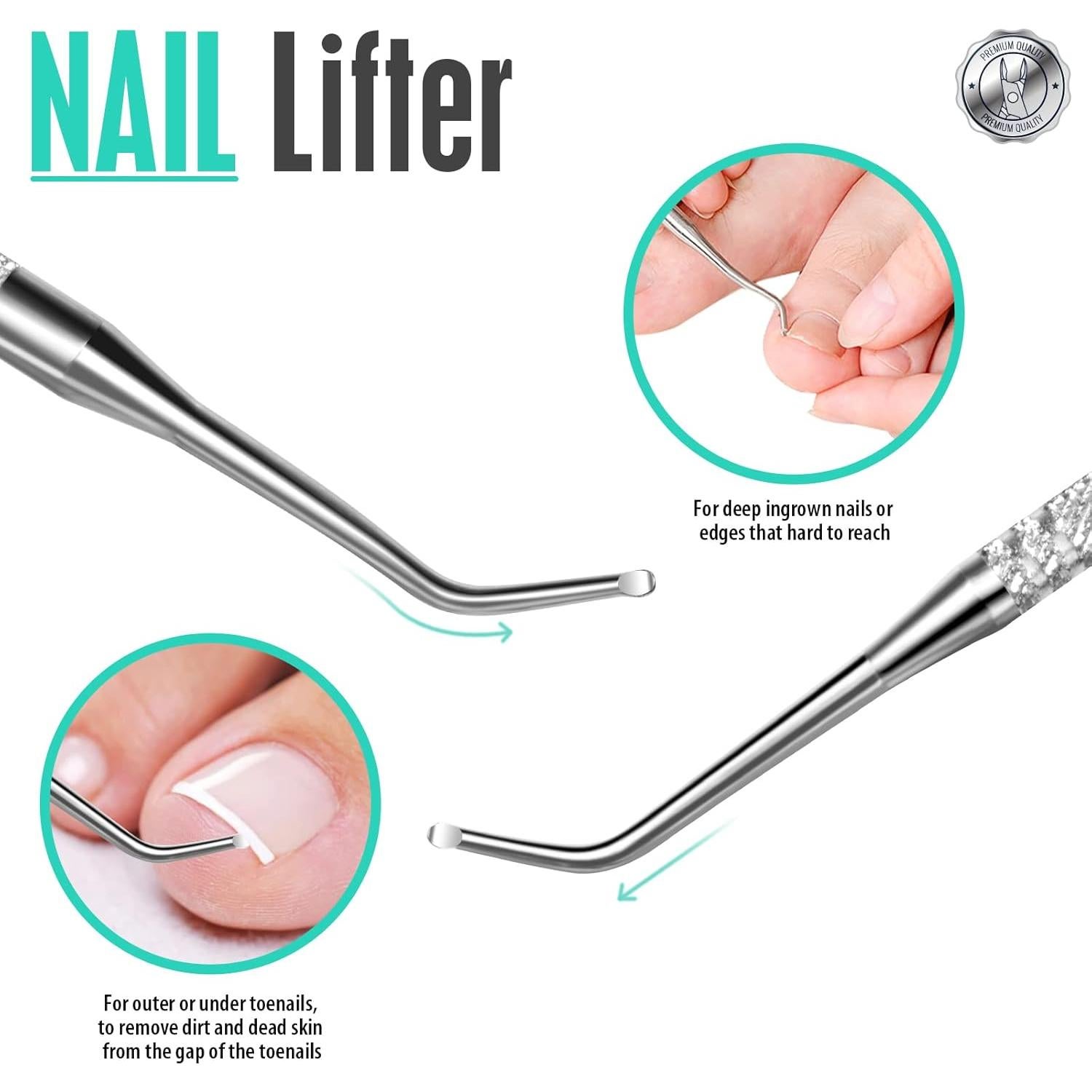 Kit de Remoción de Uñas Encarnadas FANDAMEI - Acero Inoxidable