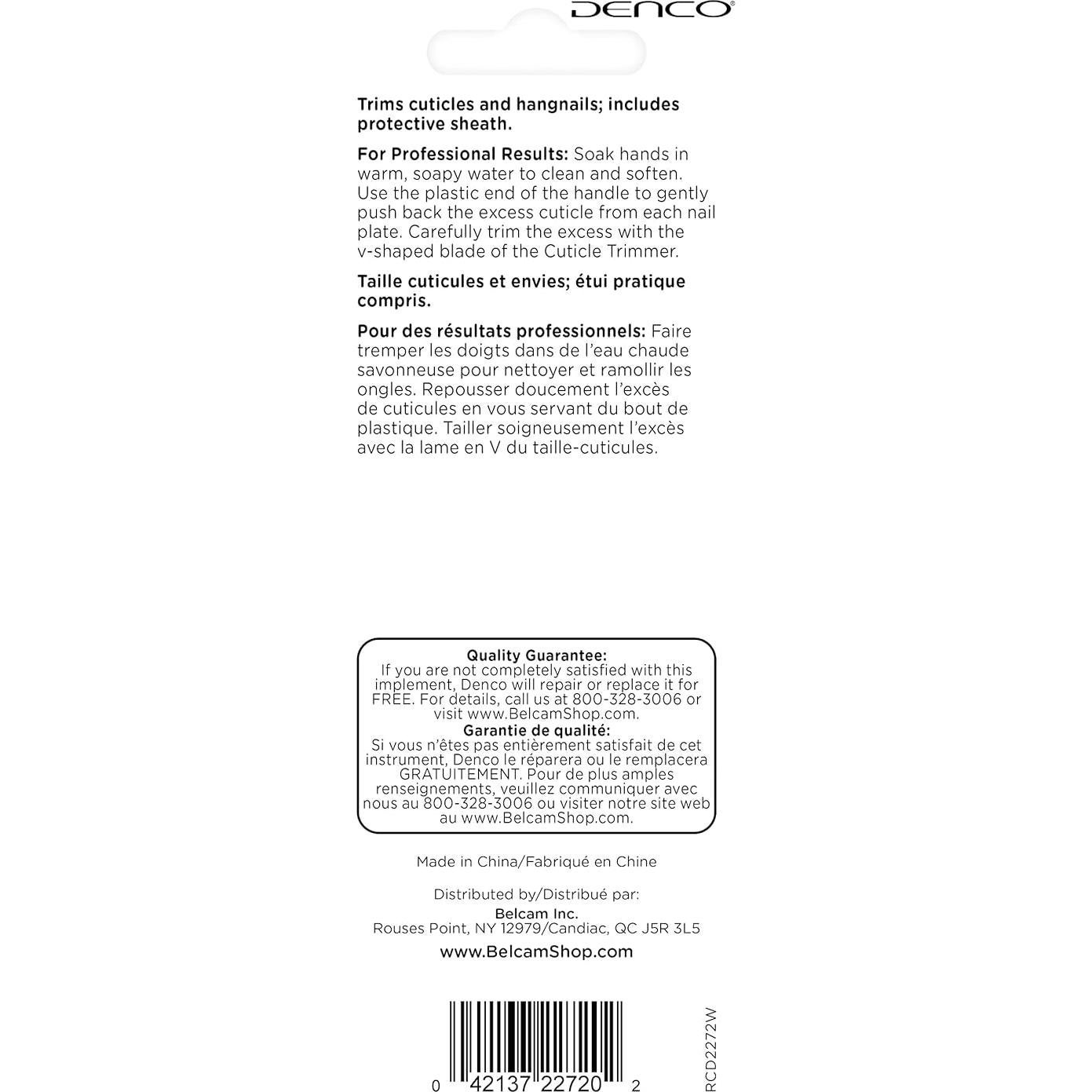 Cortador de Cutículas Denco 2272 con Funda Protectora