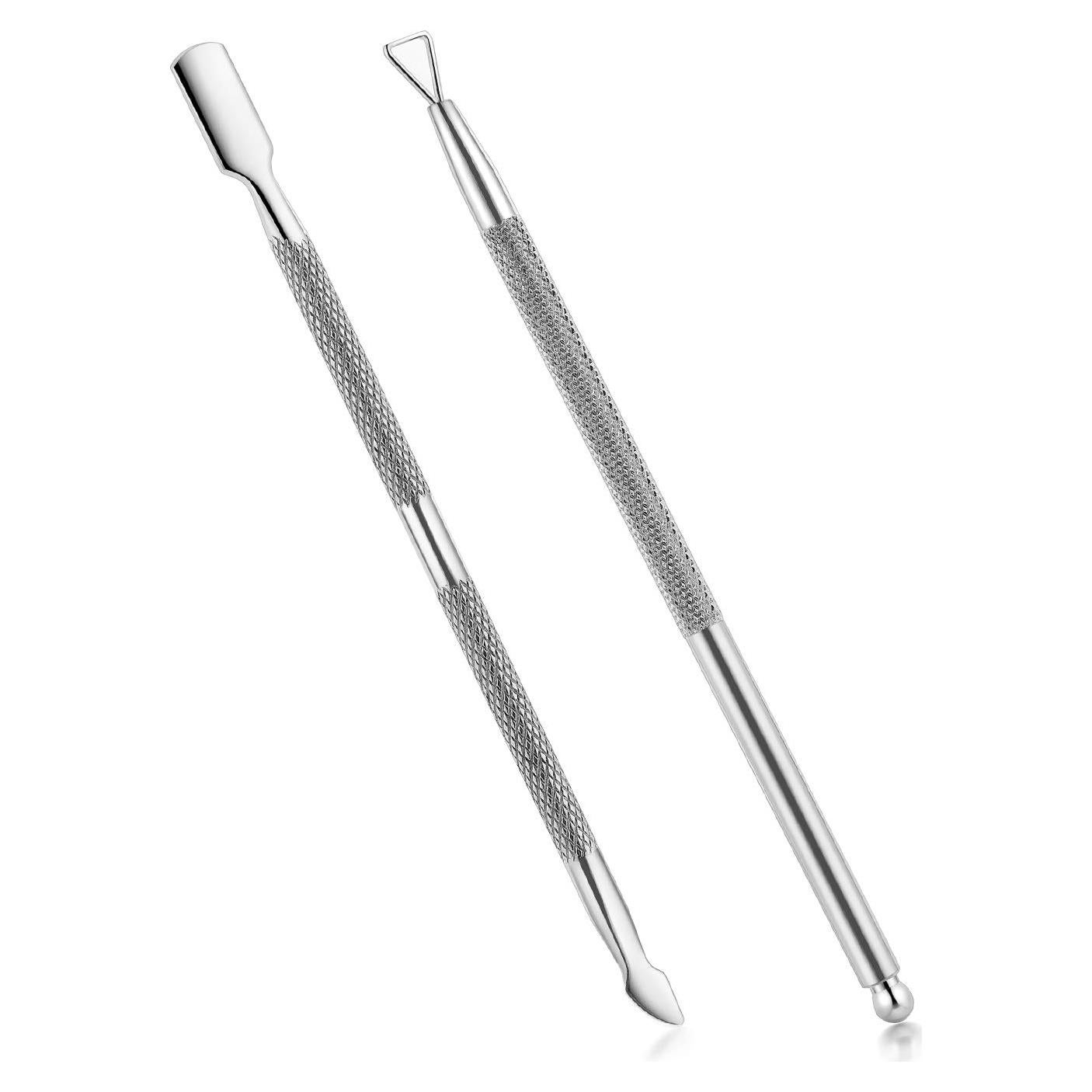 Juego de 2 Herramientas para Cutículas YINYIN - Acero Inoxidable
