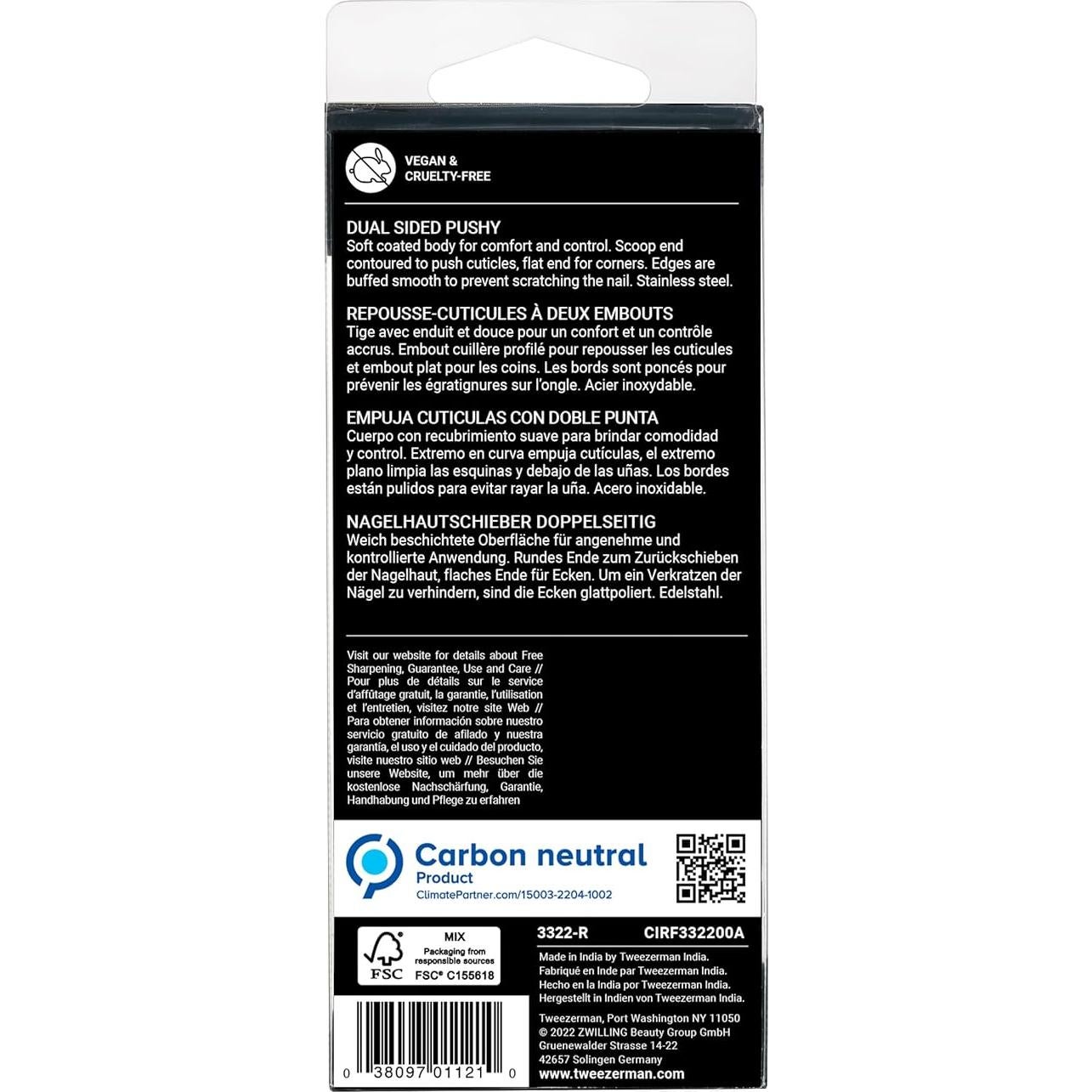 Empujador de Cutículas Doble Cara Tweezerman 5cm