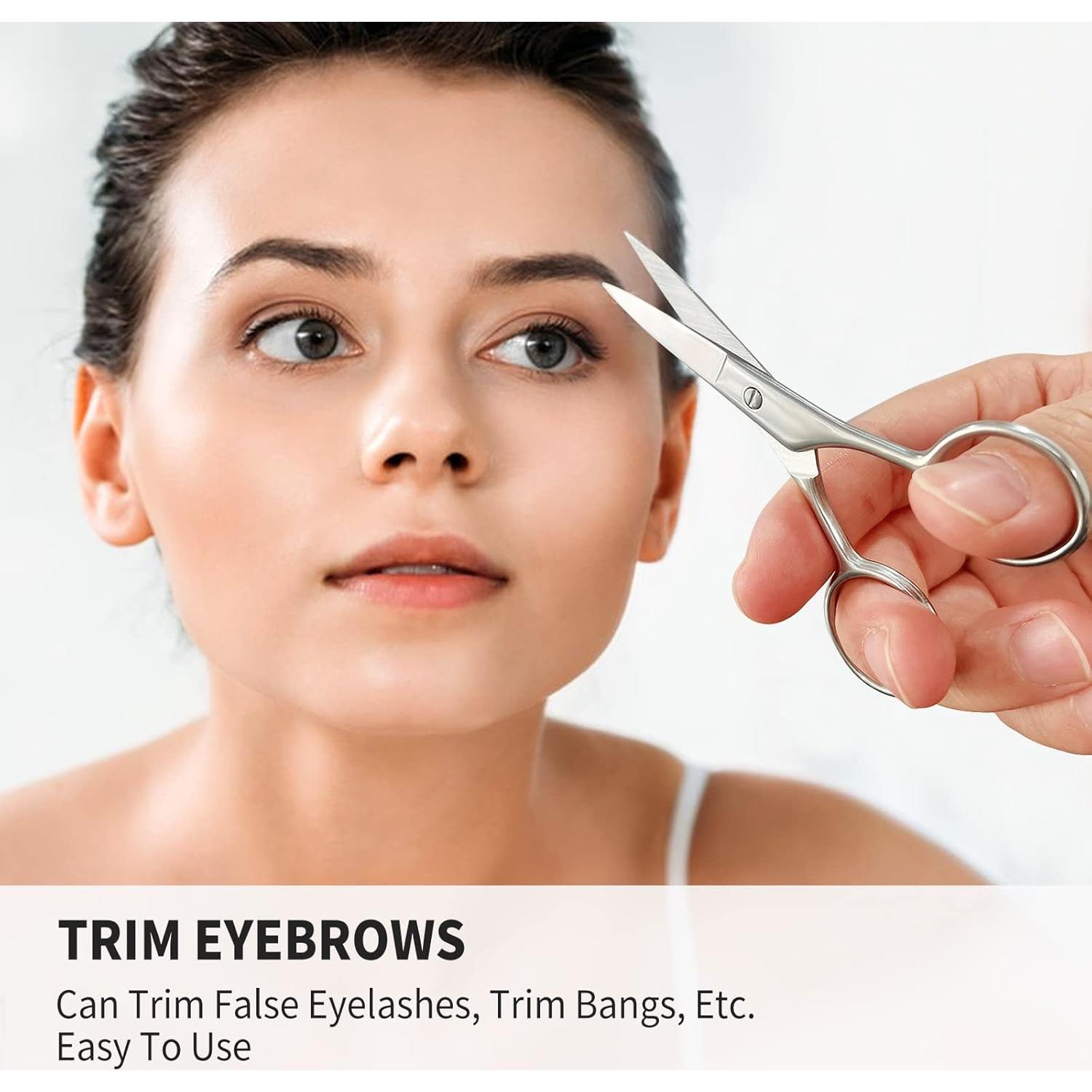 Tijeras Pequeñas AsonTao para Cejas y Vello Nasal 10cm