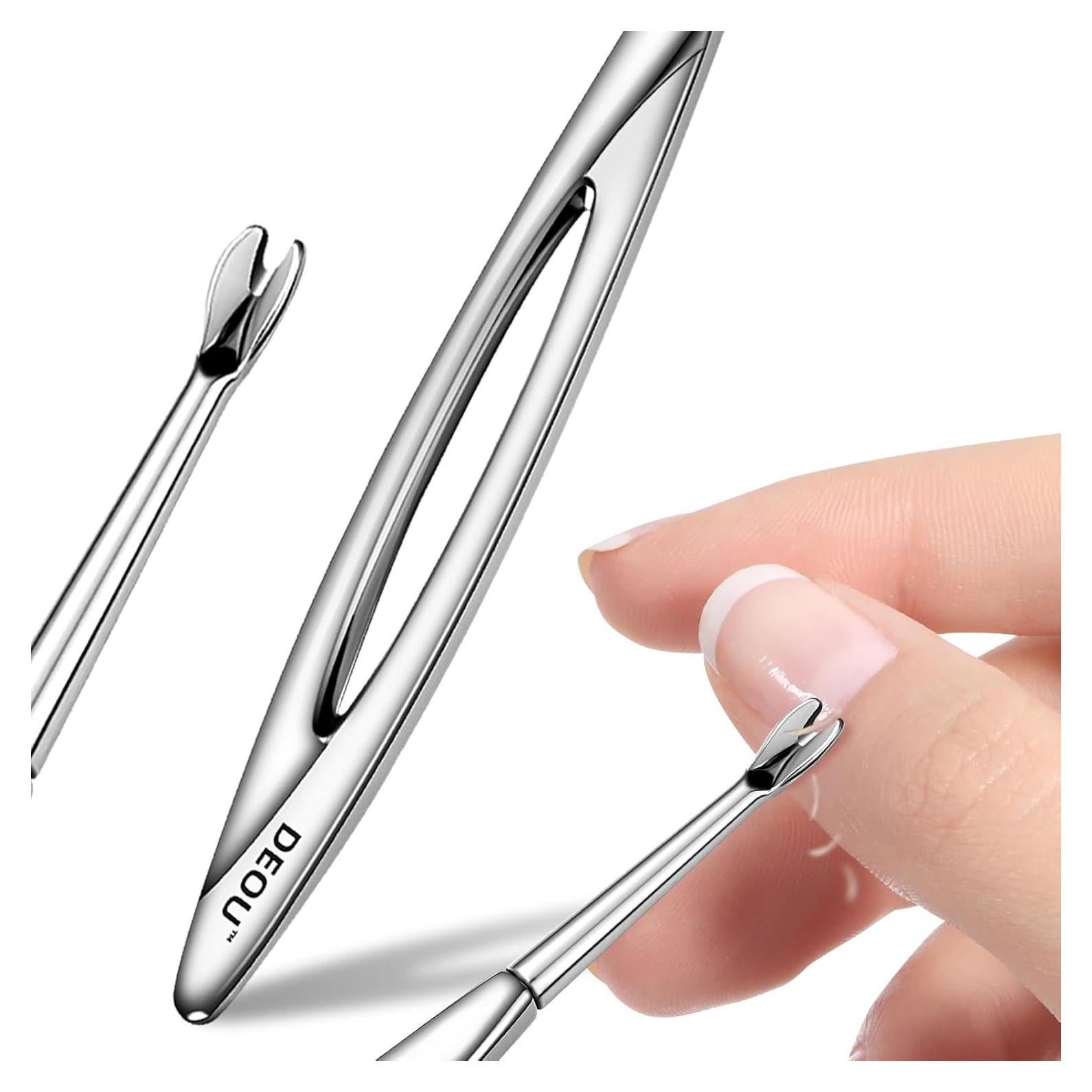 Removedor de Cutículas DEOU de Acero Inoxidable Profesional