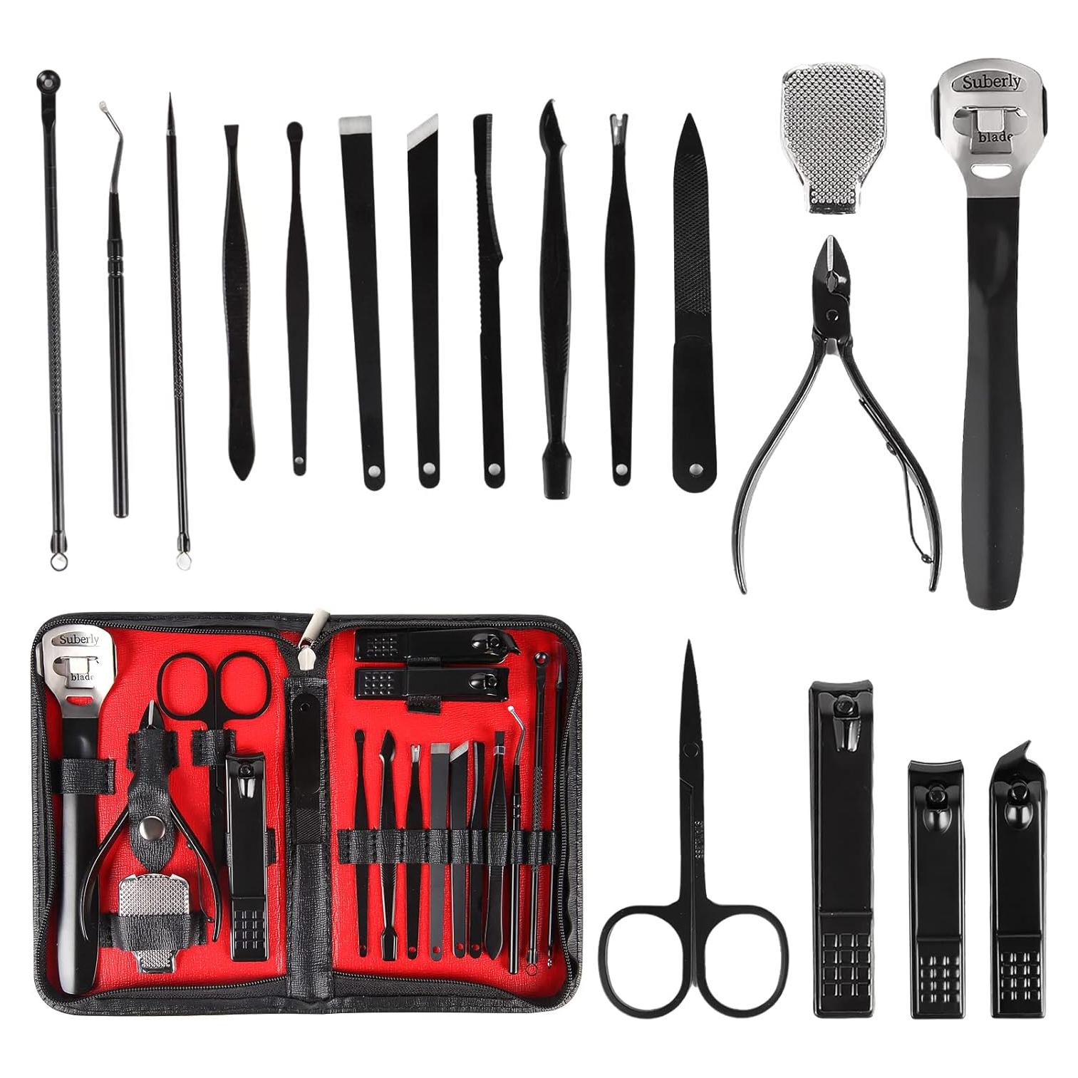 Kit de Manicura y Pedicura 18 en 1 BENLEEDUO Acero Inoxidable