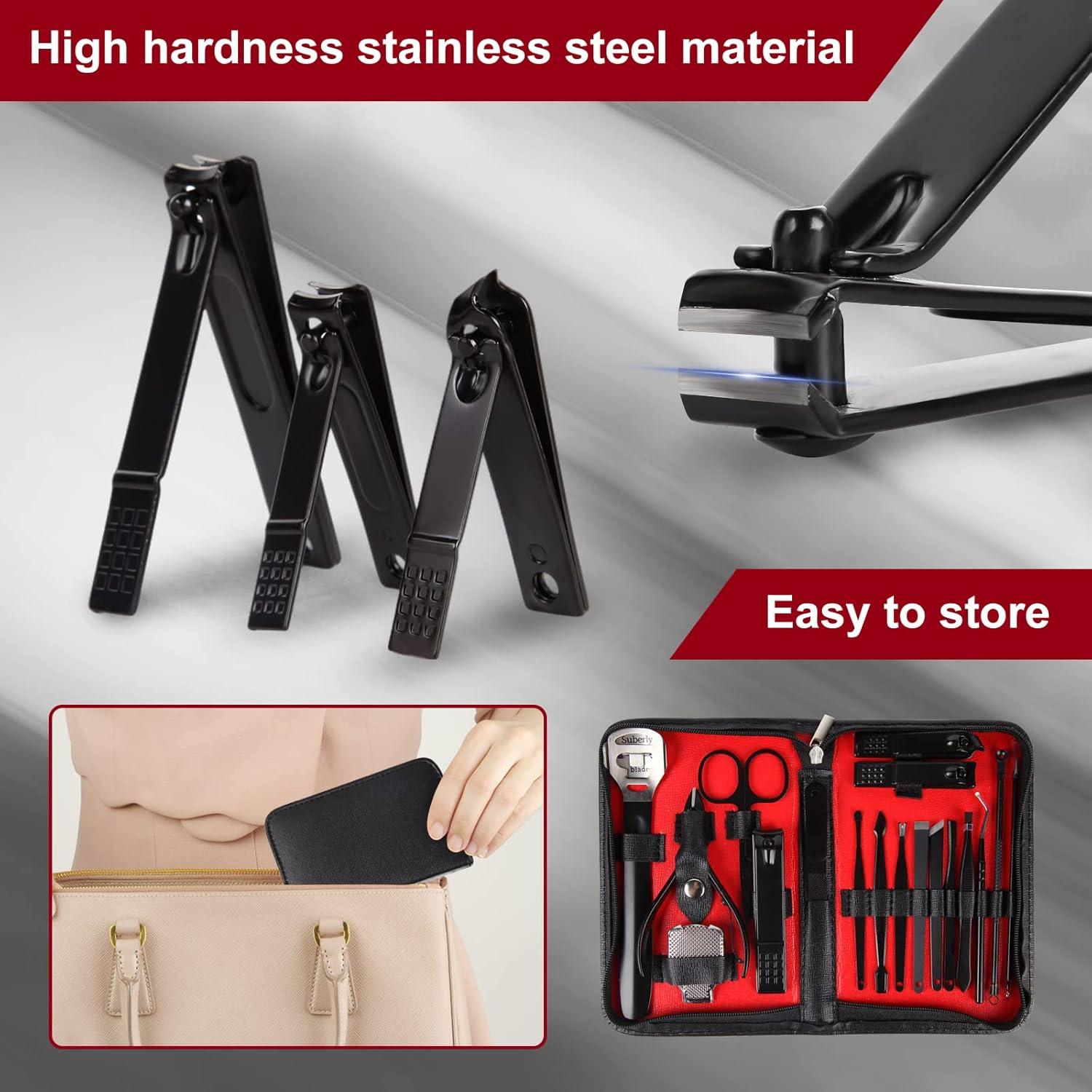 Kit de Manicura y Pedicura 18 en 1 BENLEEDUO Acero Inoxidable