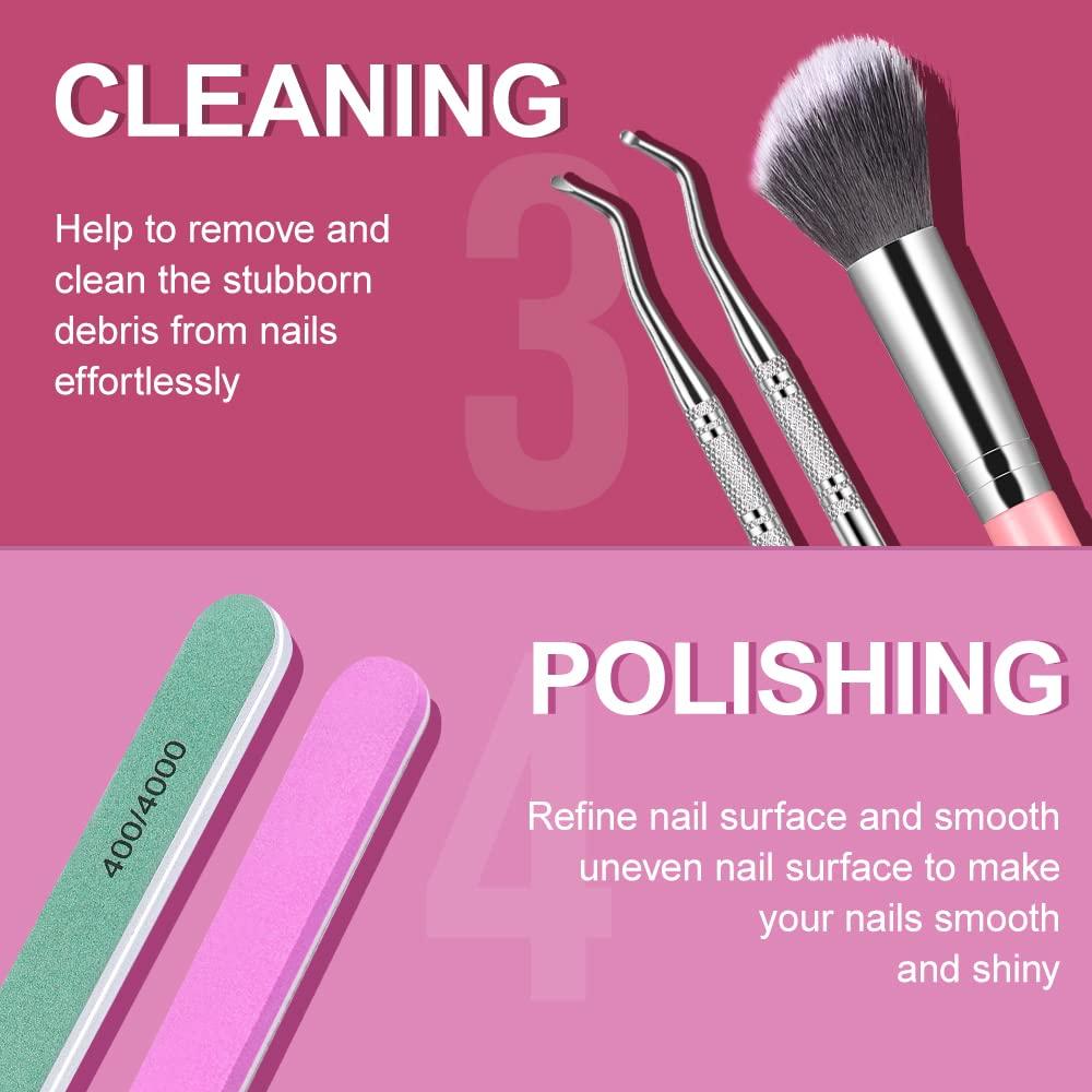 Kit de Manicura y Pedicura TsMADDTs 13PCS Rosa