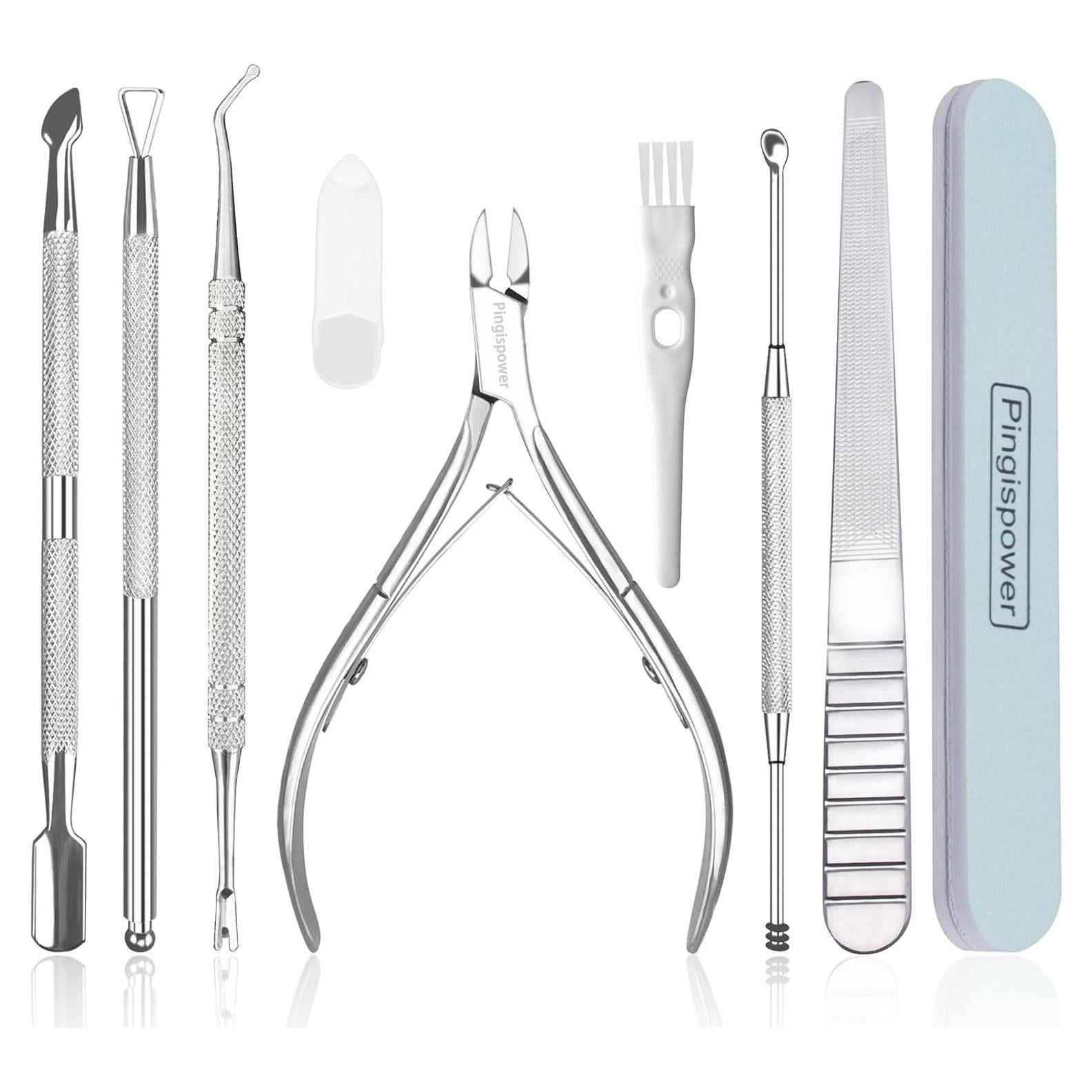 Kit Profesional de Recortadores de Cutículas Pingispower 8PCS