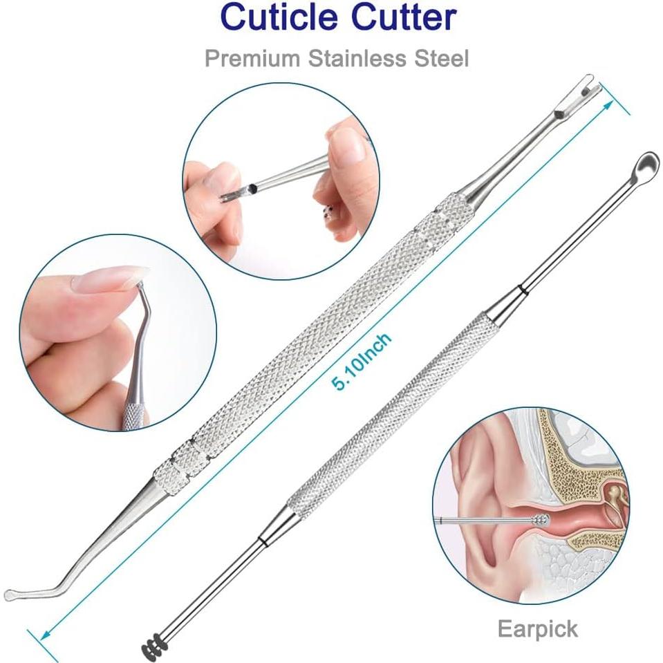 Kit Profesional de Recortadores de Cutículas Pingispower 8PCS