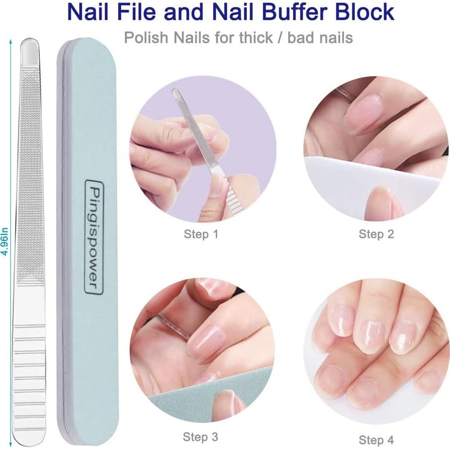 Kit Profesional de Recortadores de Cutículas Pingispower 8PCS