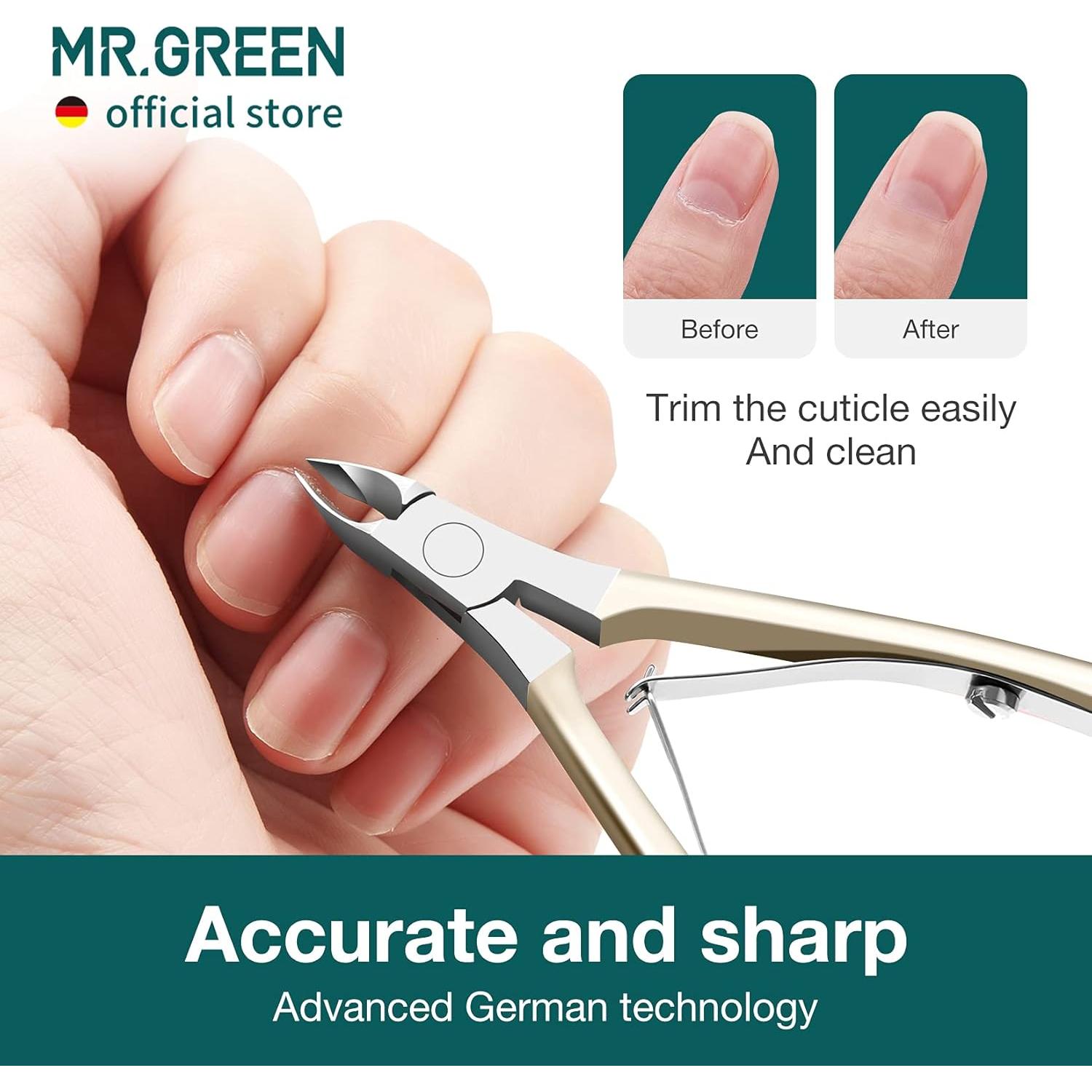 Cortador de Cutículas MR.GREEN Acero Inoxidable 5mm Colorido