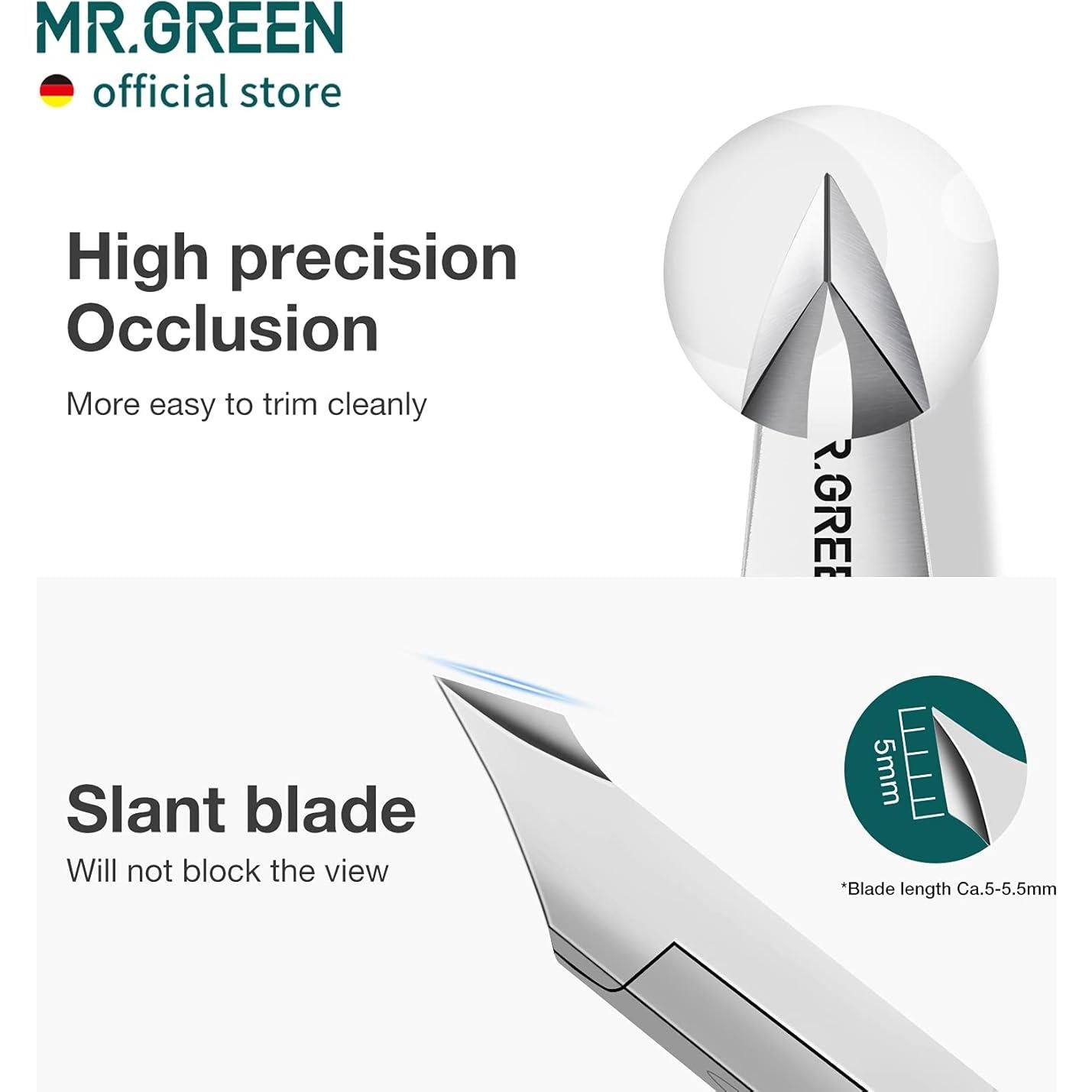 Cortador de Cutículas MR.GREEN Acero Inoxidable 5mm Colorido