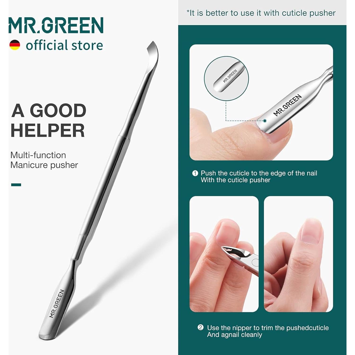 Cortador de Cutículas MR.GREEN Acero Inoxidable 5mm Colorido