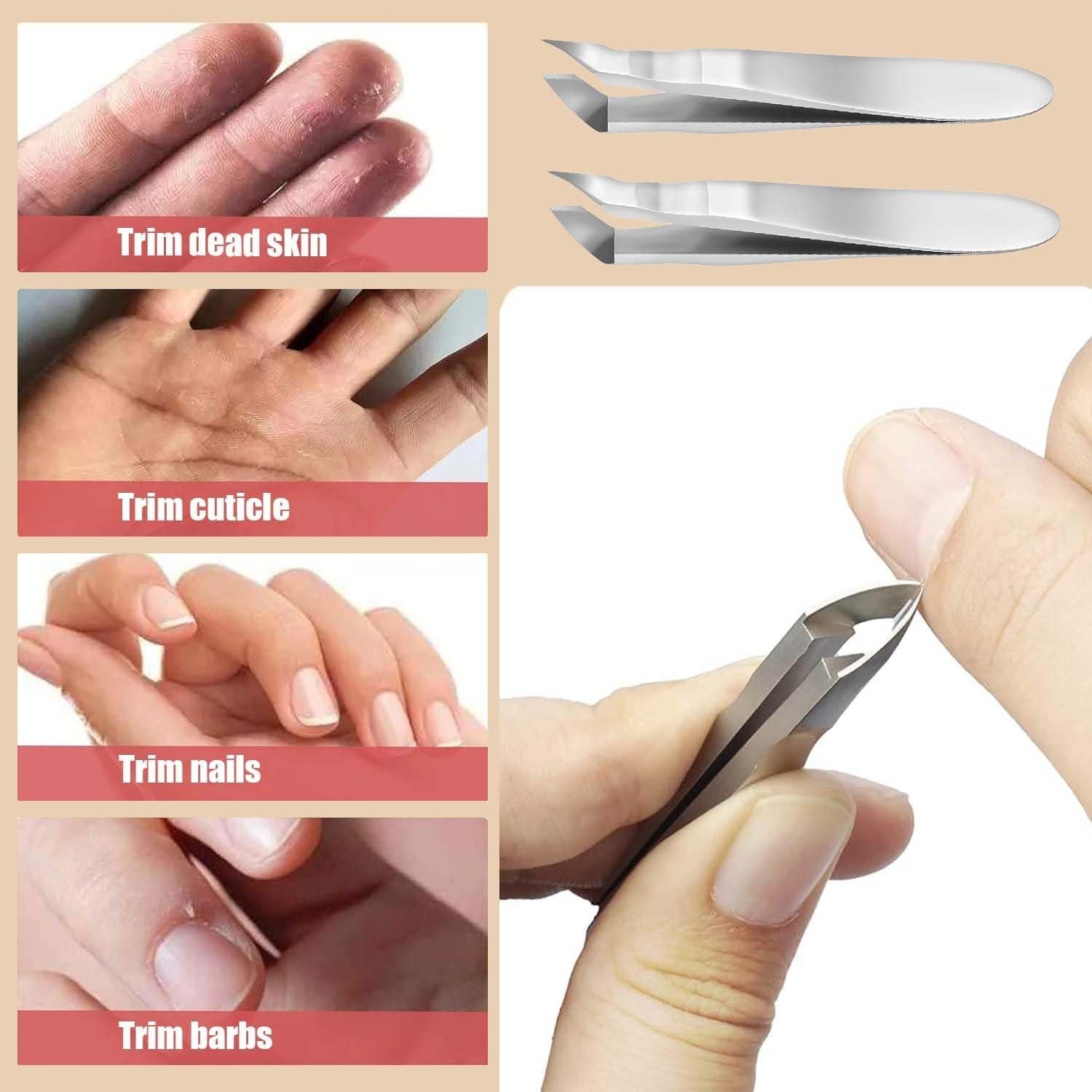 Kit de 2 Cortadores de Cutículas Mini WXOIEOD - Acero Inoxidable