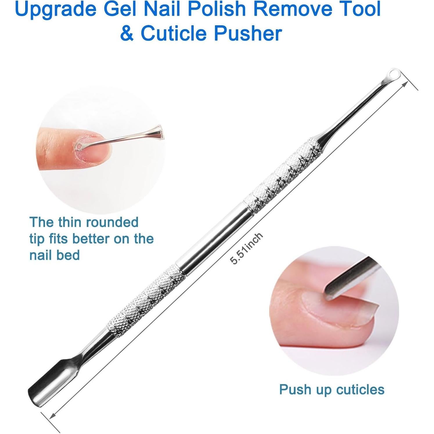 Juego de Herramientas de Manicura HIFAU 2 Piezas Acero Inoxidable