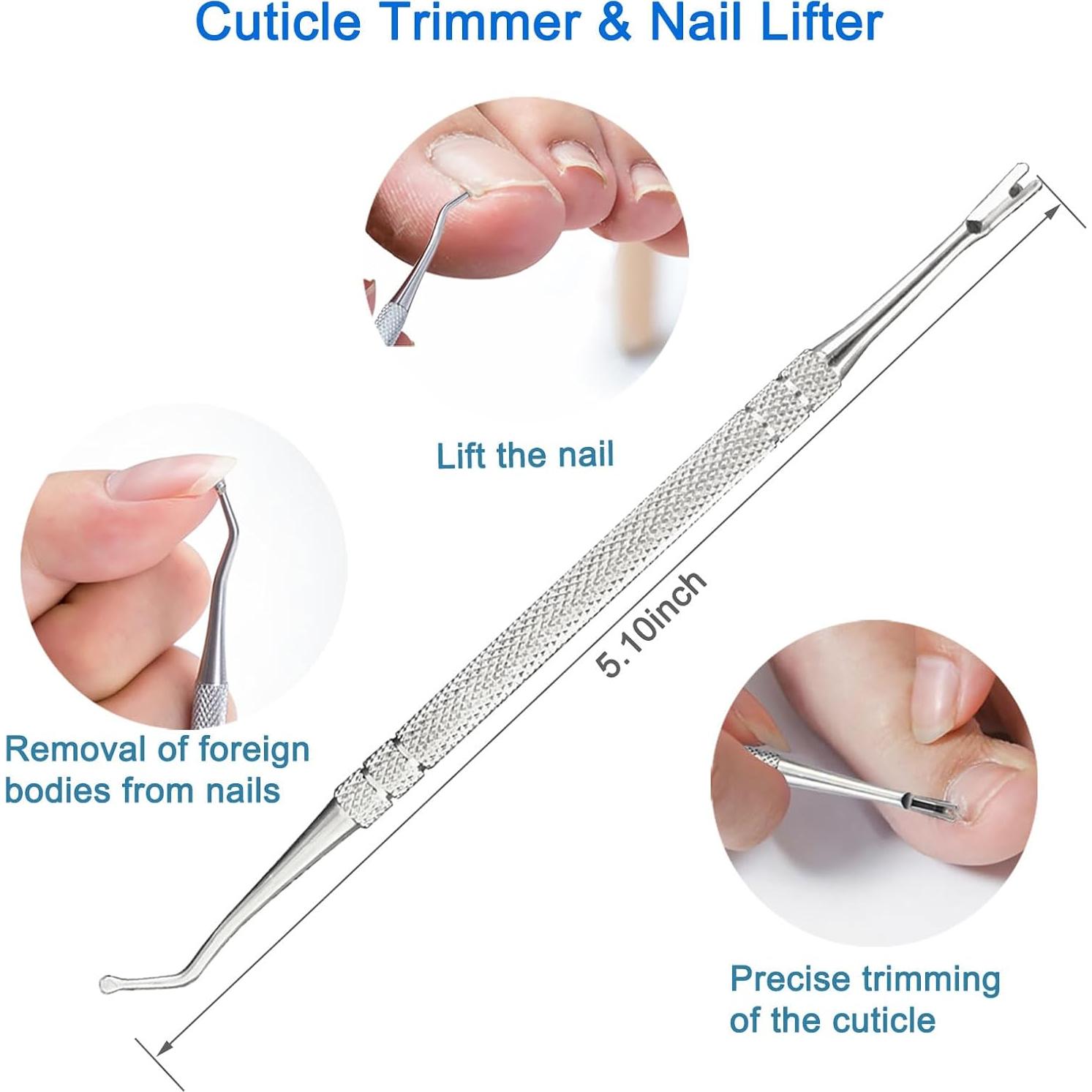 Juego de Herramientas de Manicura HIFAU 2 Piezas Acero Inoxidable