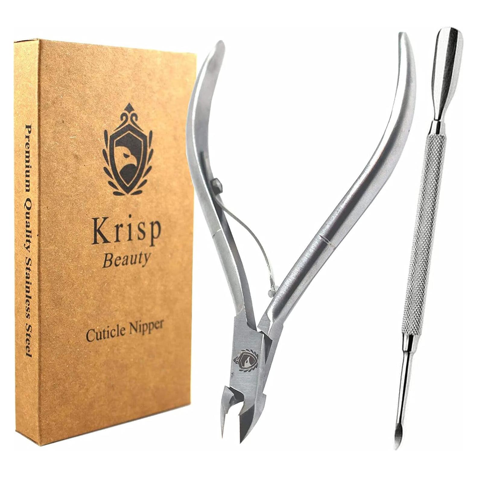 Juego de Alicates y Empujador de Cutículas Krisp Beauty