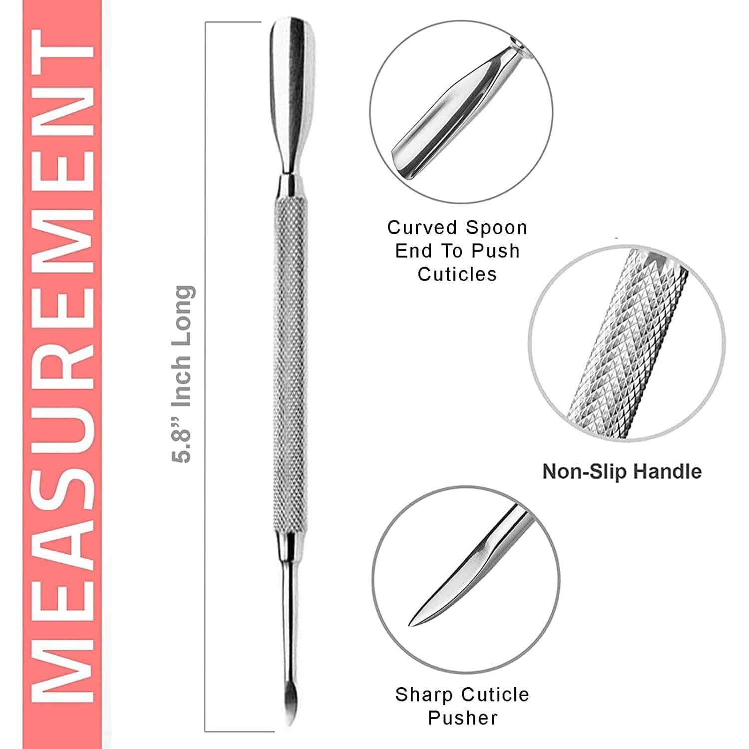 Juego de Alicates y Empujador de Cutículas Krisp Beauty