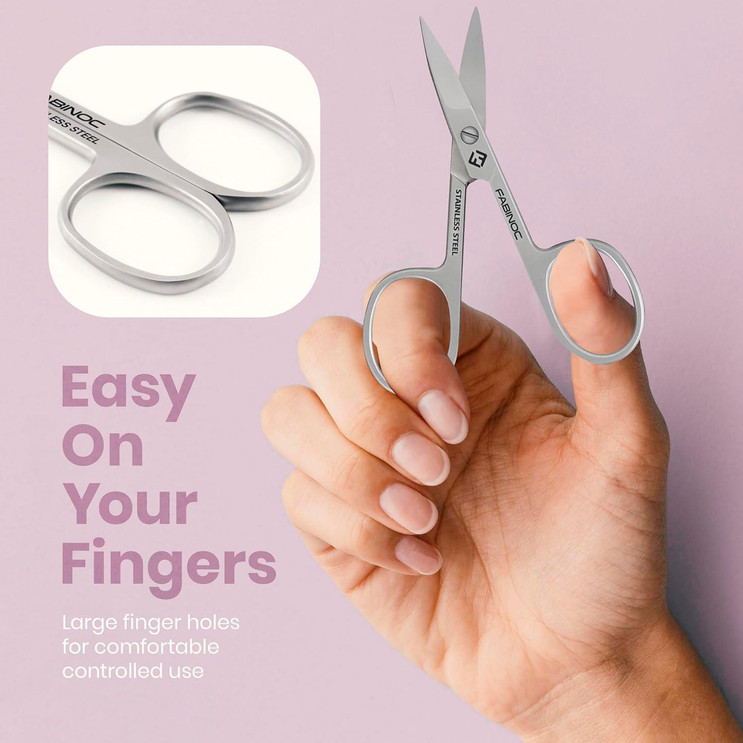 Tijeras de Uñas Curvadas Fabinoc 8.9 cm Acero Inoxidable