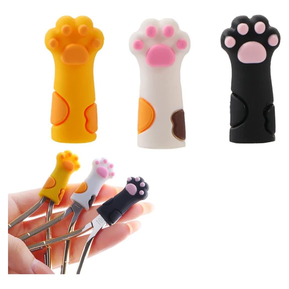 3 Fundas Protectores de Silicona SUKPSY para Tijeras de Manicura