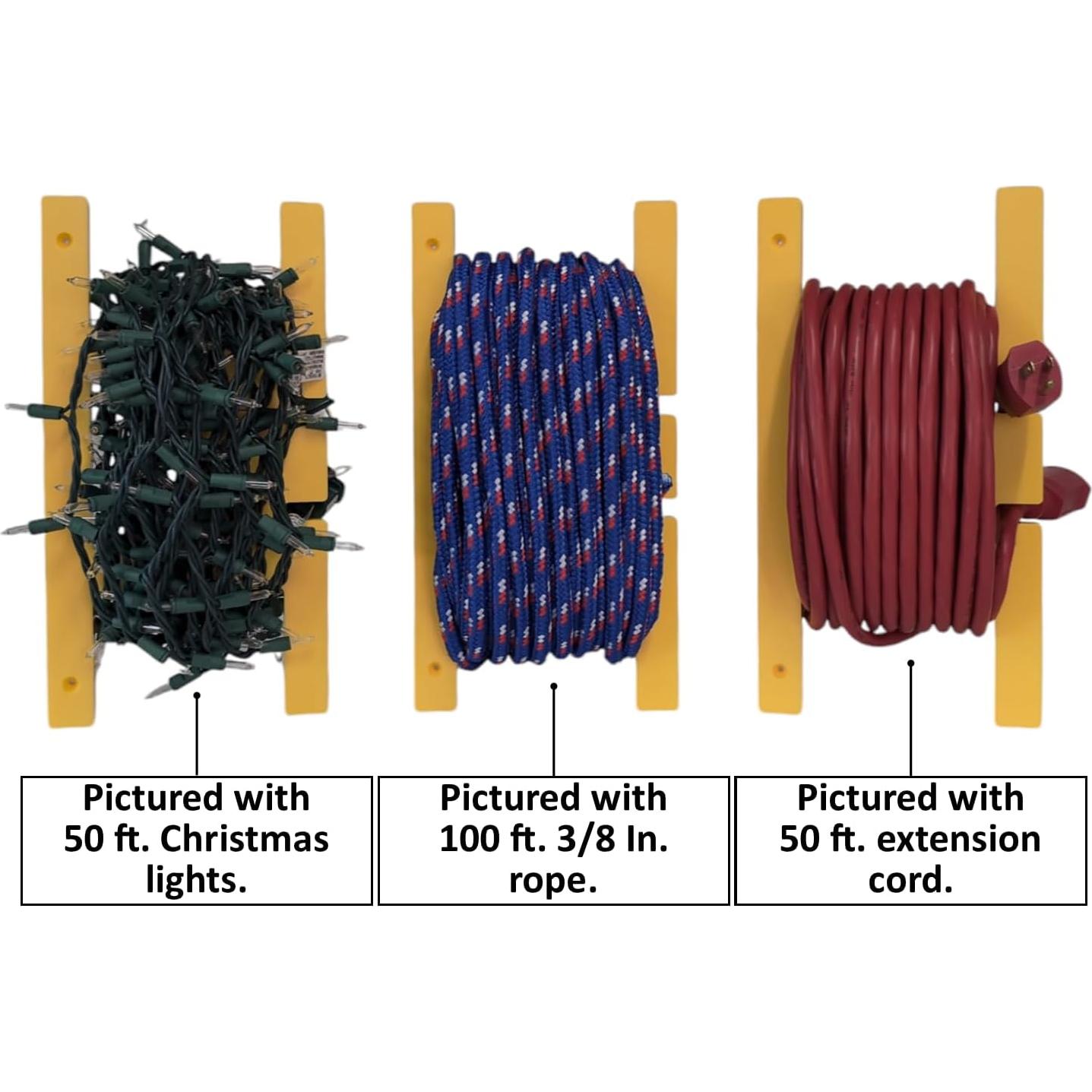 Carrete Organizador de Cable Eléctrico Cauff Amarillo 30.48m