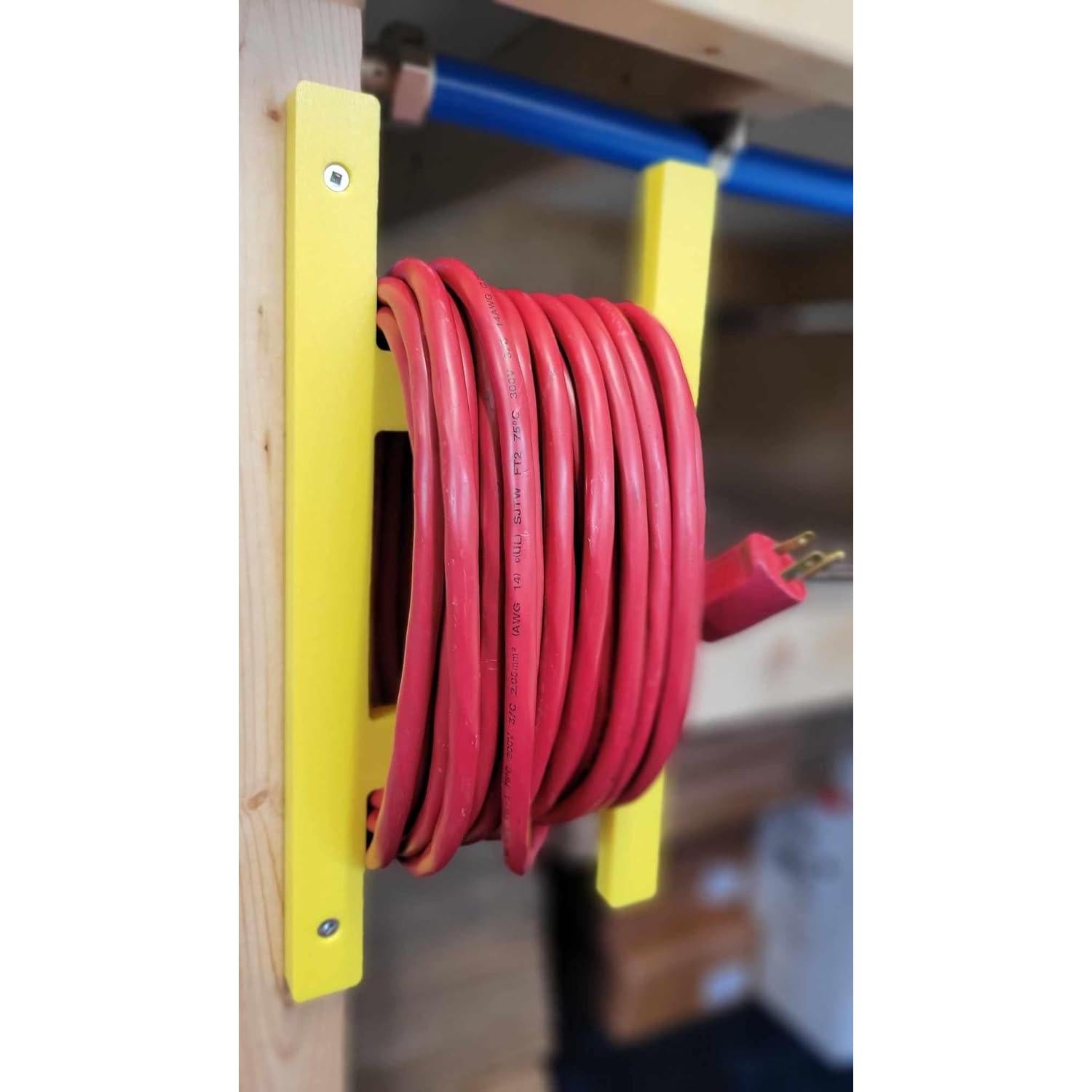 Carrete Organizador de Cable Eléctrico Cauff Amarillo 30.48m
