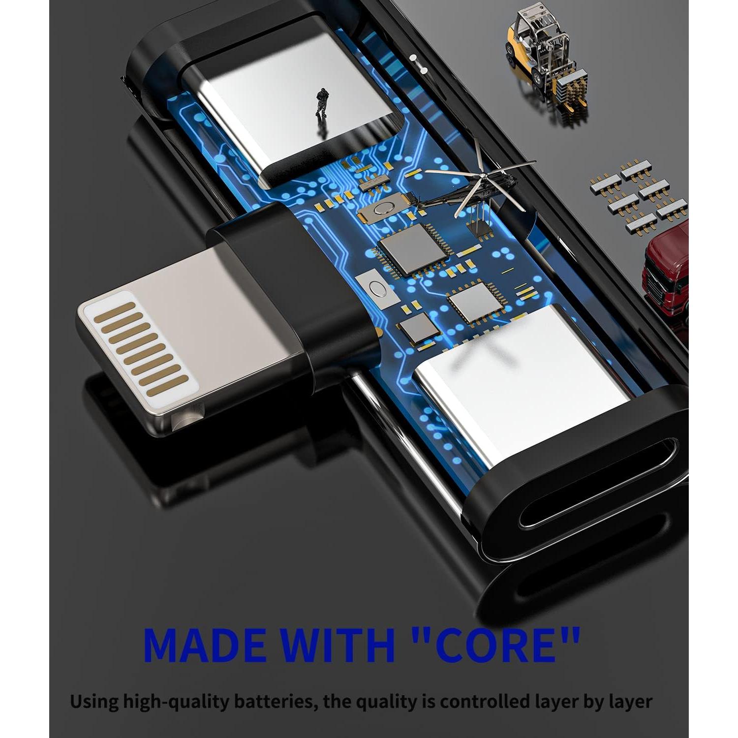 Adaptador Lightning a Jack y Cargador Dual Jekruyi 2 en 1