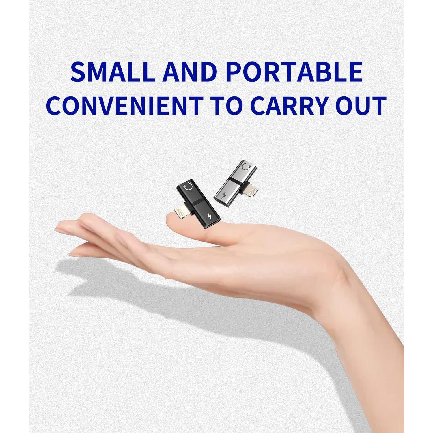 Adaptador Lightning a Jack y Cargador Dual Jekruyi 2 en 1