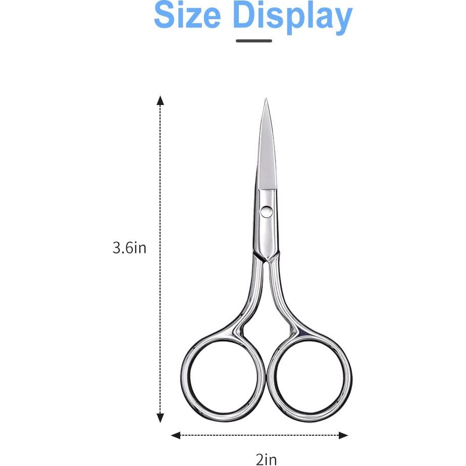 Tijeras para Cejas y Vello Nasal AsonTao - Acero Inoxidable