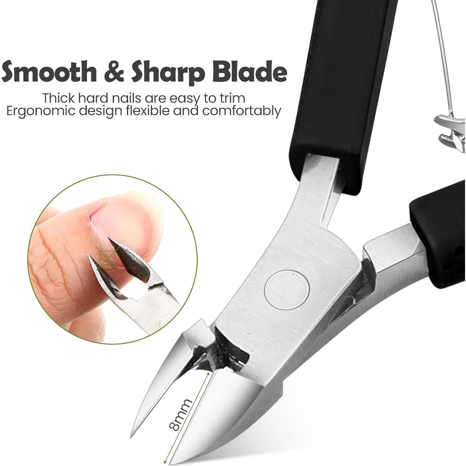 Kit de 12 Cortadores de Cutículas Leriton con Mango Antideslizante