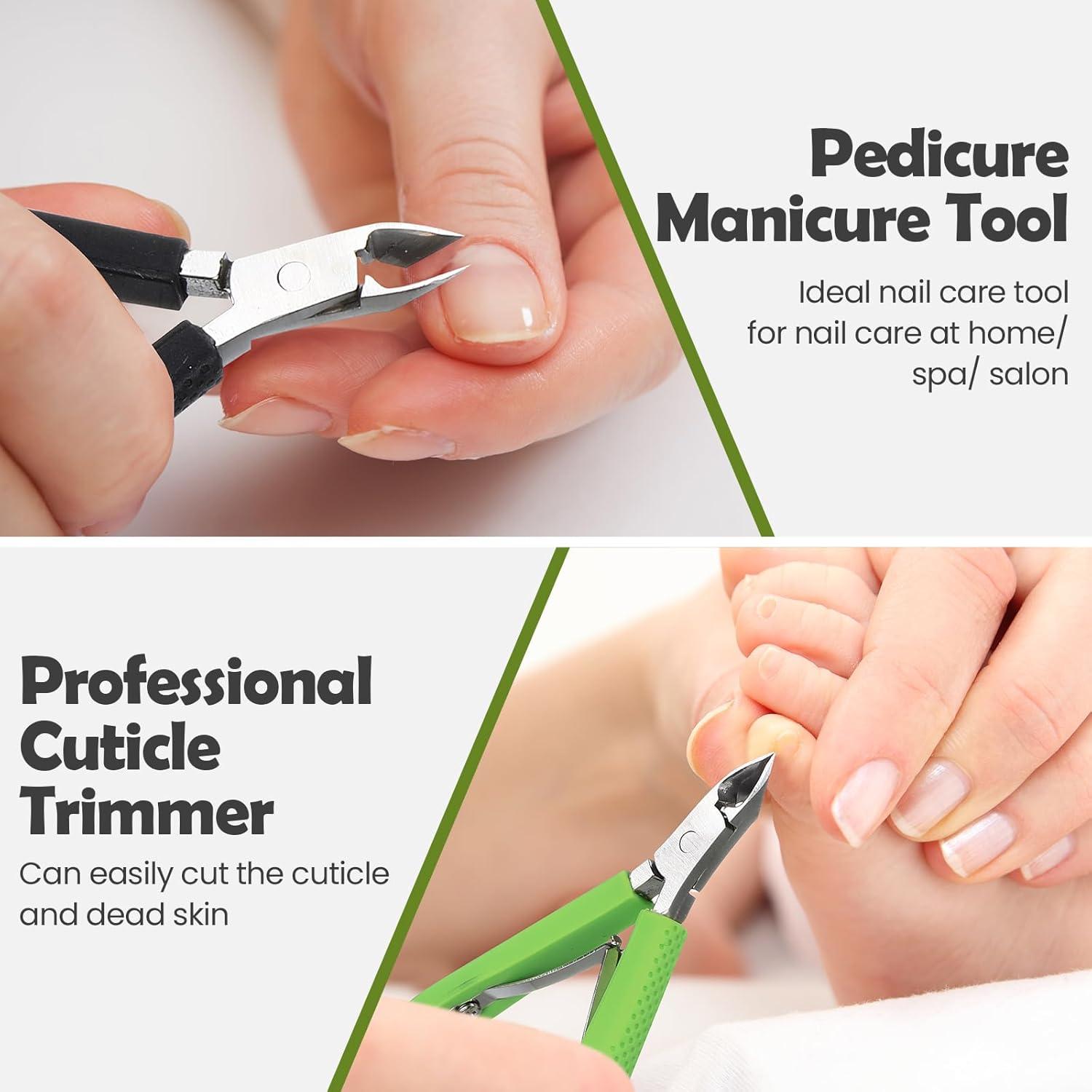 Kit de 12 Cortadores de Cutículas Leriton con Mango Antideslizante