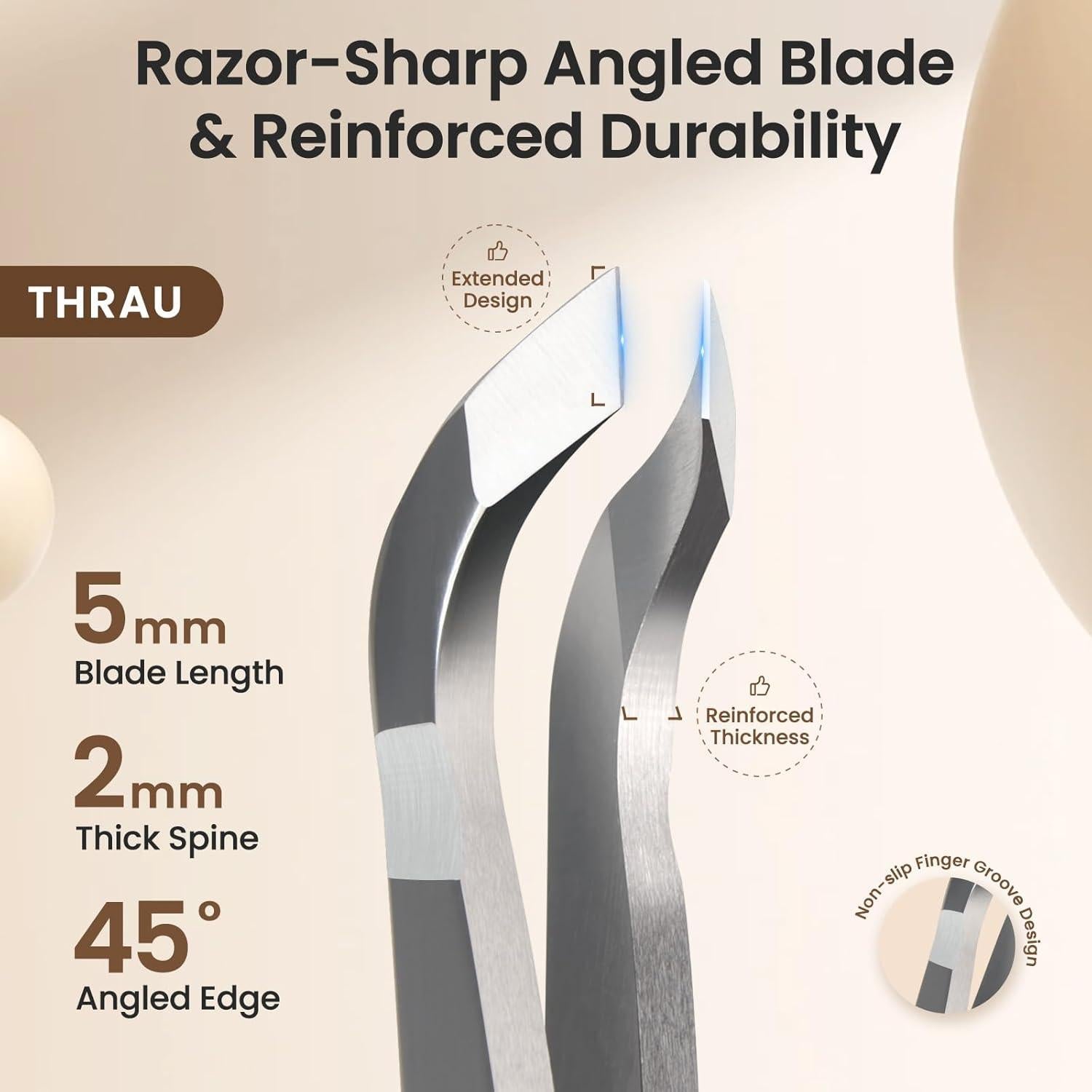 Cortador de Cutículas THRAU Mini Acero Inoxidable 7.19cm